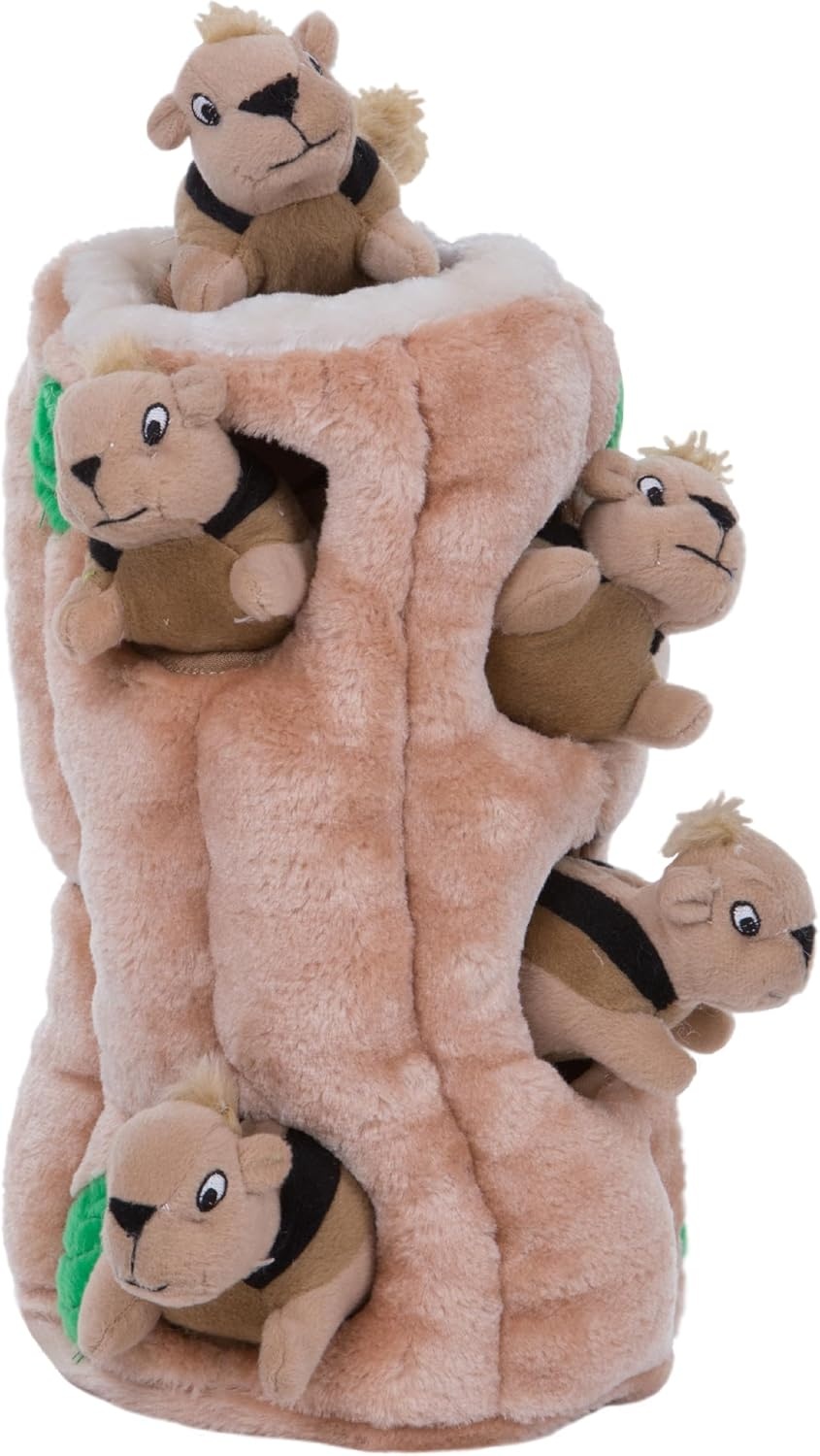 image:imageOutward Hound HideASquirrel Dog Toy Interactive 2in1 Plush Puzzle with 6 Squeaky Removable Squirrels XLargeSquirrel