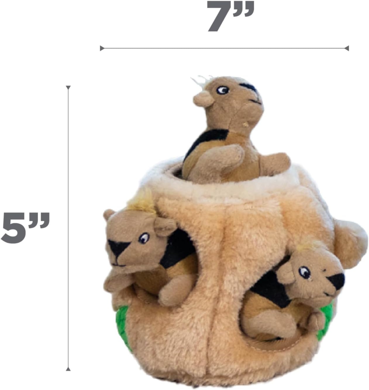 image:imageOutward Hound HideASquirrel Dog Toy Interactive 2in1 Plush Puzzle with 6 Squeaky Removable Squirrels XLargeSquirrel