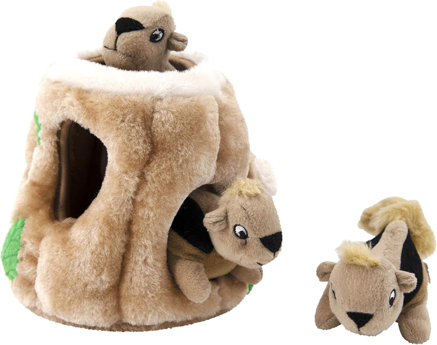 image:imageOutward Hound HideASquirrel Dog Toy Interactive 2in1 Plush Puzzle with 6 Squeaky Removable Squirrels XLargeSquirrel