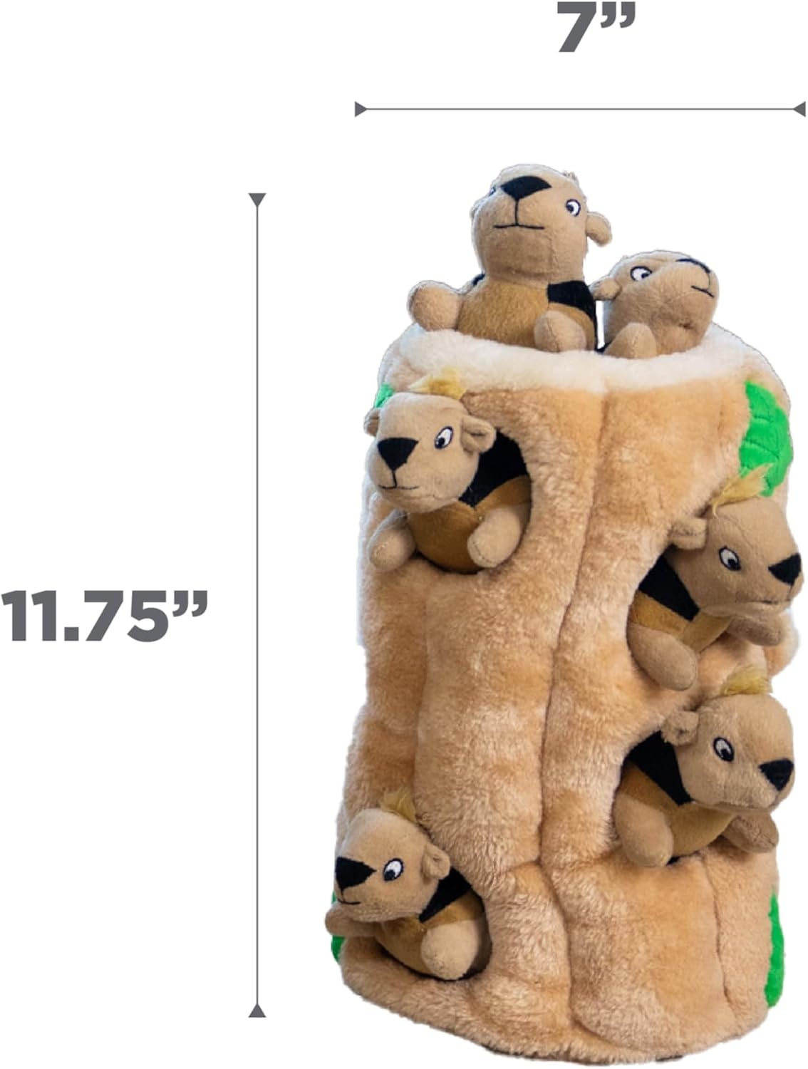 image:imageOutward Hound HideASquirrel Dog Toy Interactive 2in1 Plush Puzzle with 6 Squeaky Removable Squirrels XLargeSquirrel