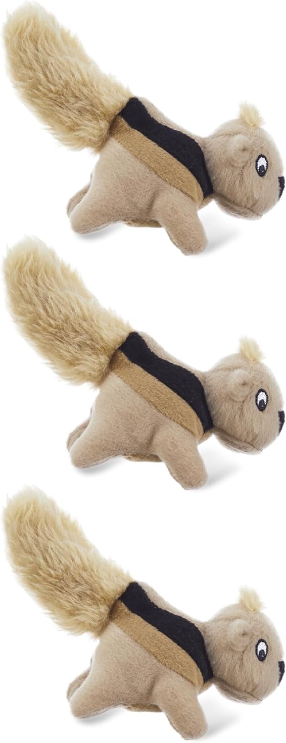 image:imageOutward Hound HideASquirrel Dog Toy Interactive 2in1 Plush Puzzle with 6 Squeaky Removable Squirrels XLargeSquirrel