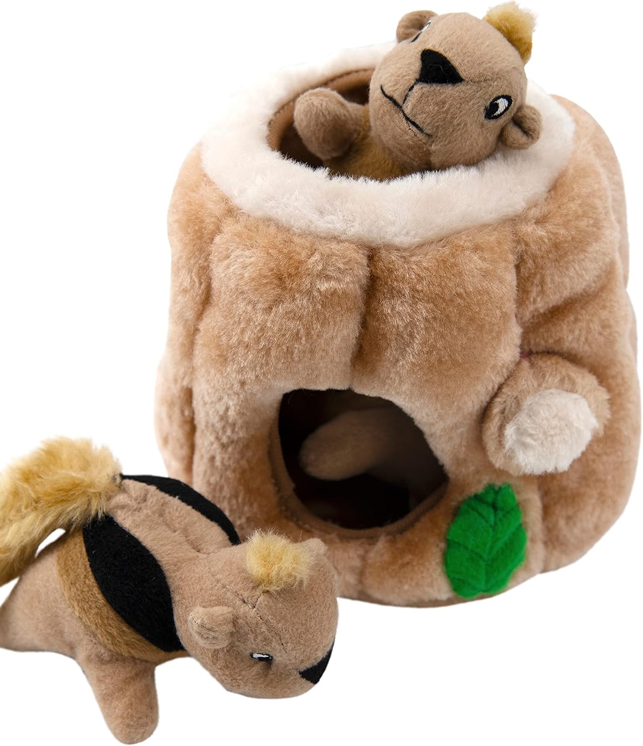 image:imageOutward Hound HideASquirrel Dog Toy Interactive 2in1 Plush Puzzle with 6 Squeaky Removable Squirrels XLargeSquirrel