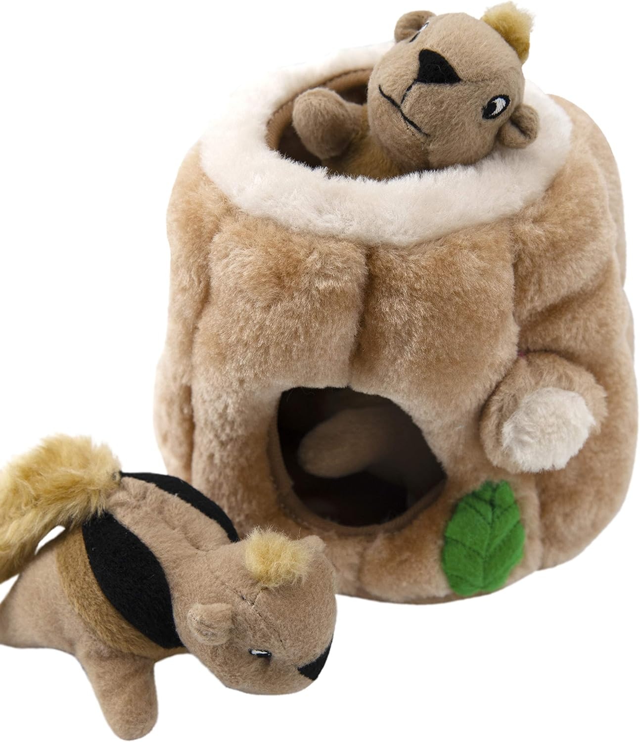 image:imageOutward Hound HideASquirrel Dog Toy Interactive 2in1 Plush Puzzle with 6 Squeaky Removable Squirrels XLargeSquirrel