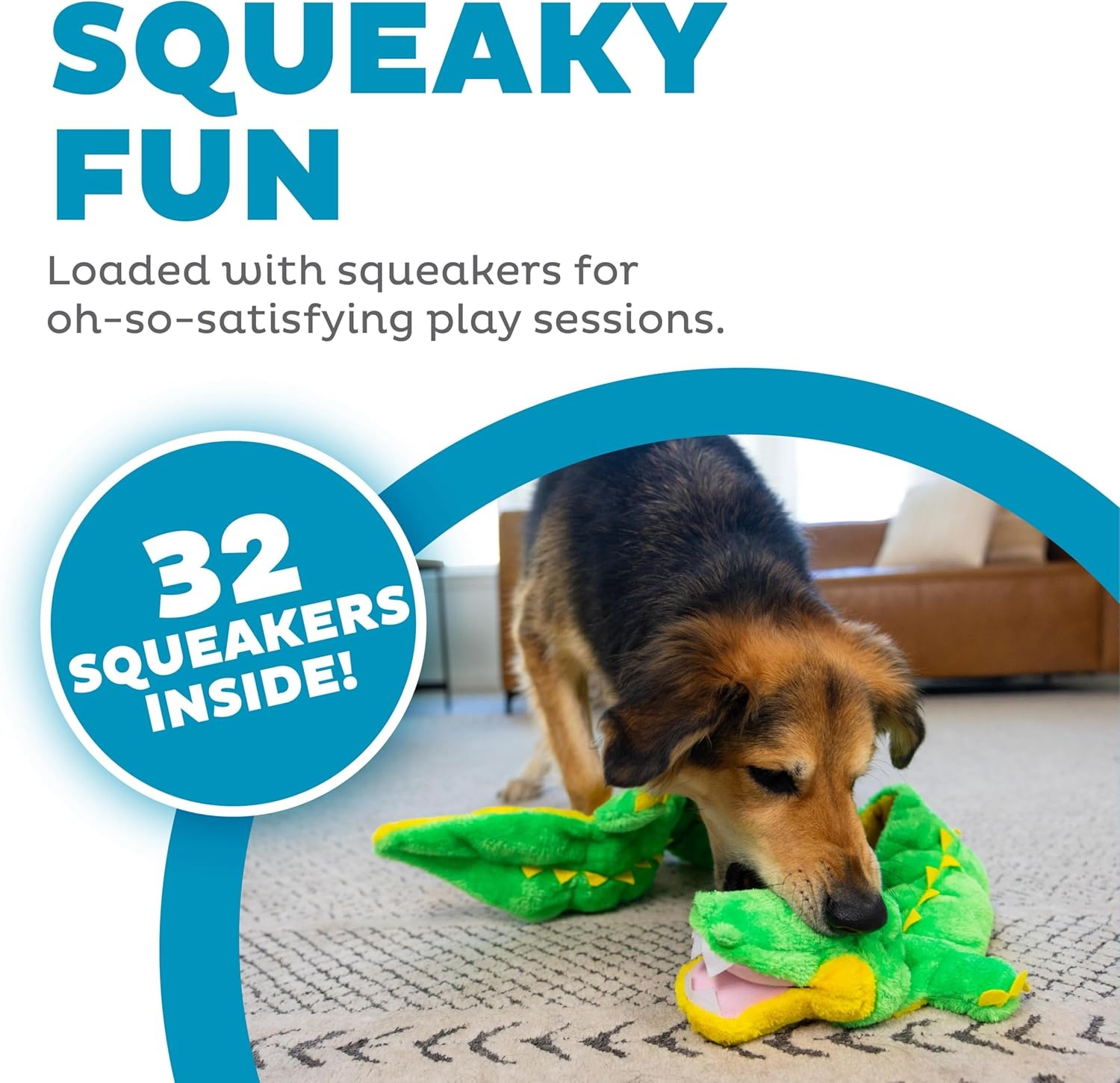 image:imageOutward Hound Squeaker Matz Plush Gator Dog Toy XLSqueaker Matz Gator