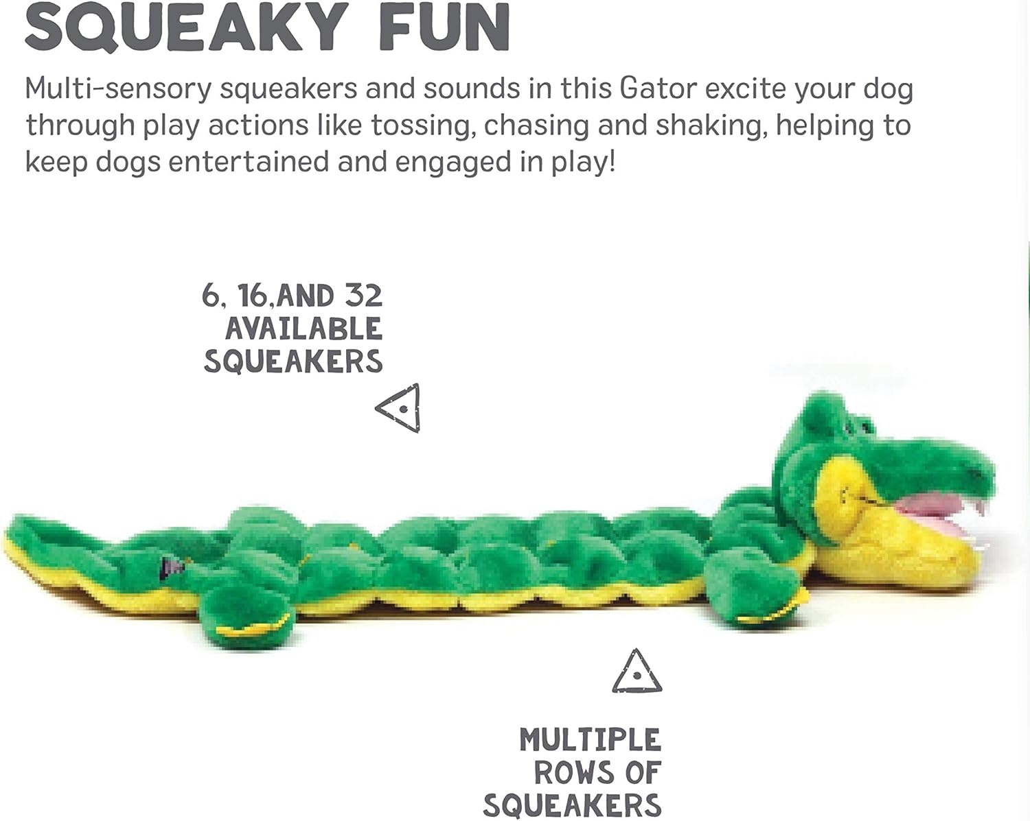 image:imageOutward Hound Squeaker Matz Plush Gator Dog Toy XLSqueaker Matz Gator