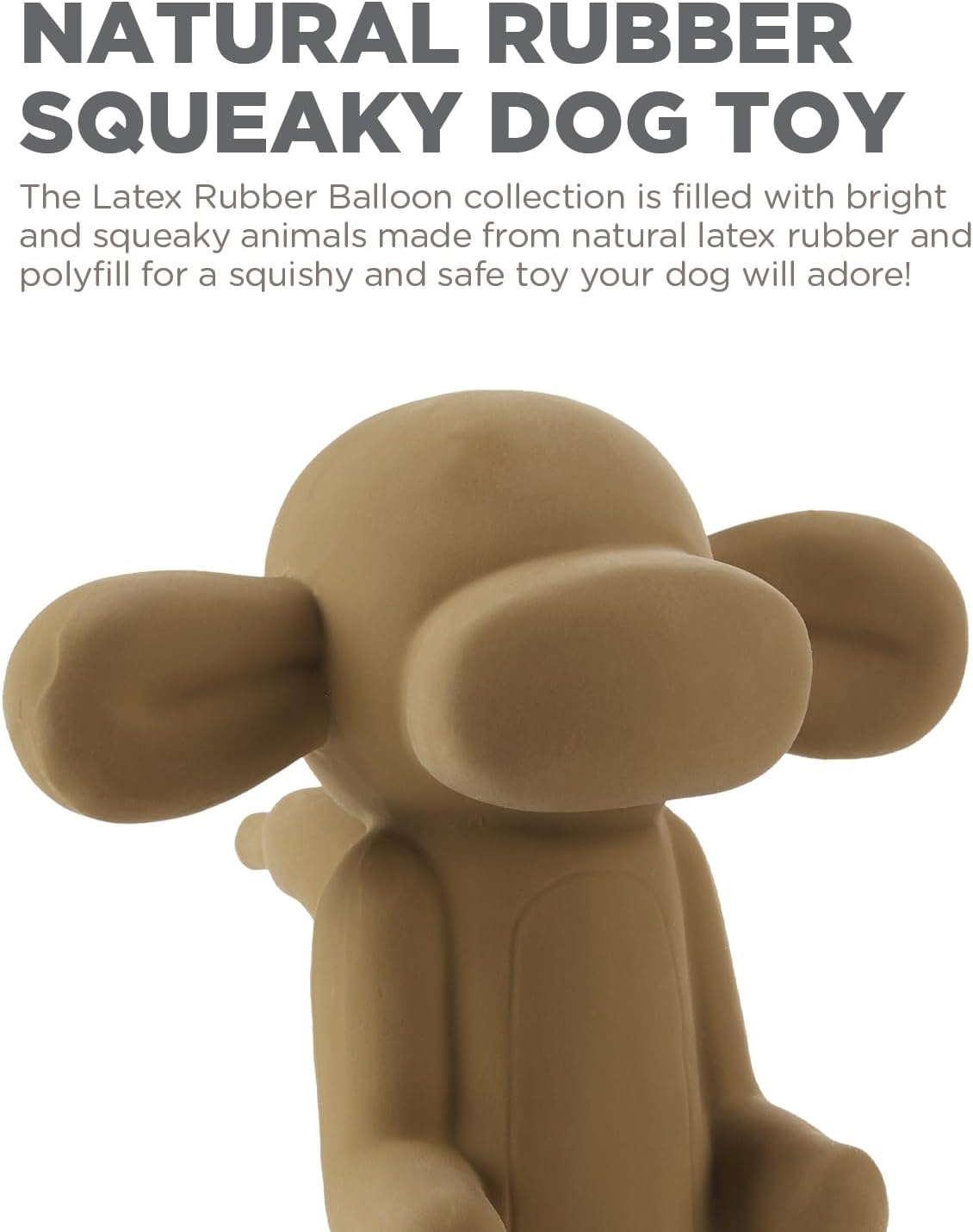 image:imageOutward Hound by Charming Pet Latex Rubber Balloon Squeaky Dog Toy Blue LargeMonkey Latex Balloon