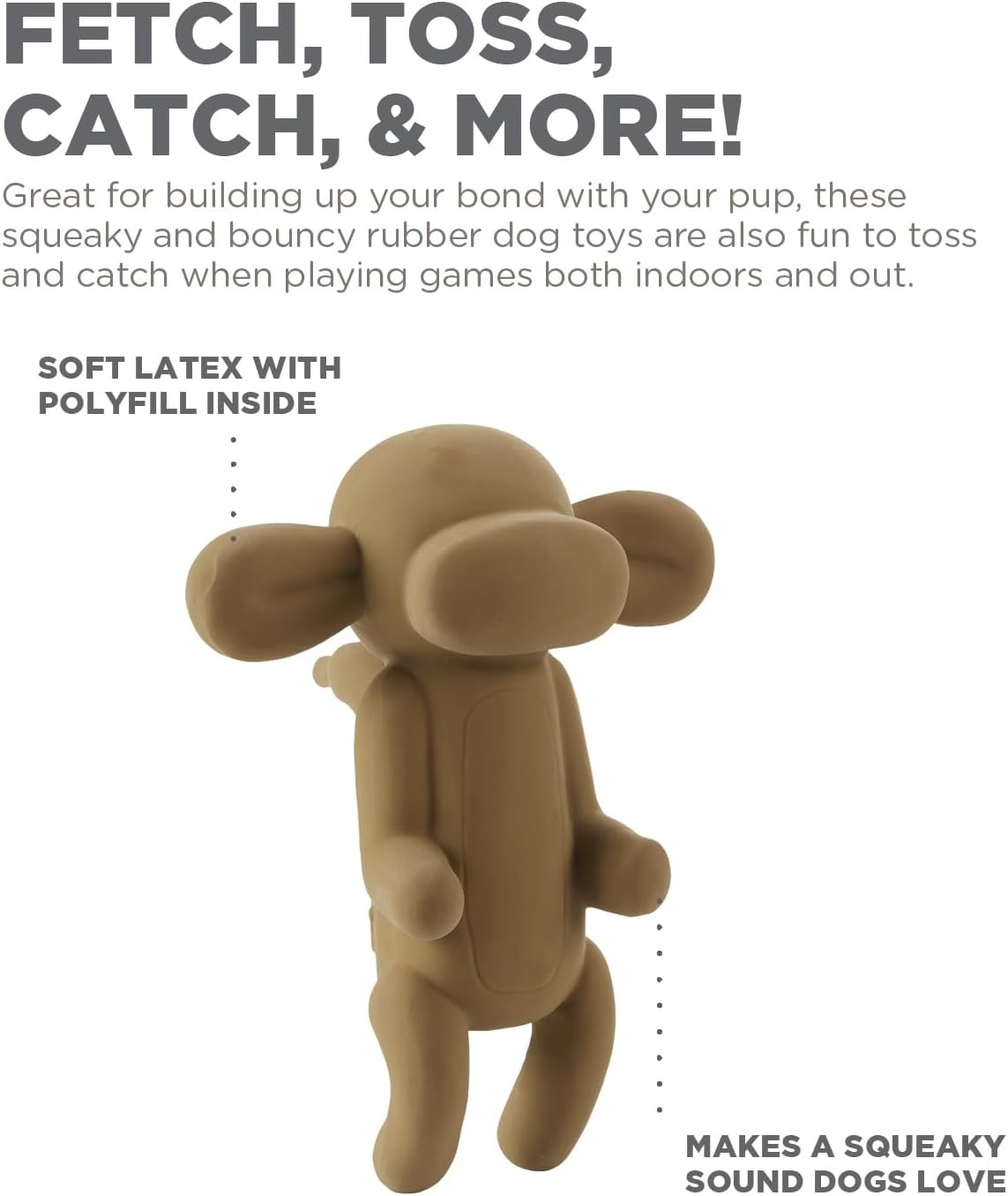 image:imageOutward Hound by Charming Pet Latex Rubber Balloon Squeaky Dog Toy Blue LargeMonkey Latex Balloon