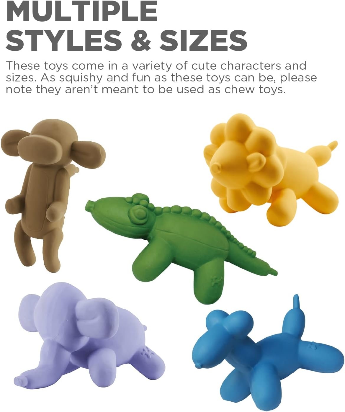 image:imageOutward Hound by Charming Pet Latex Rubber Balloon Squeaky Dog Toy Blue LargeYellow