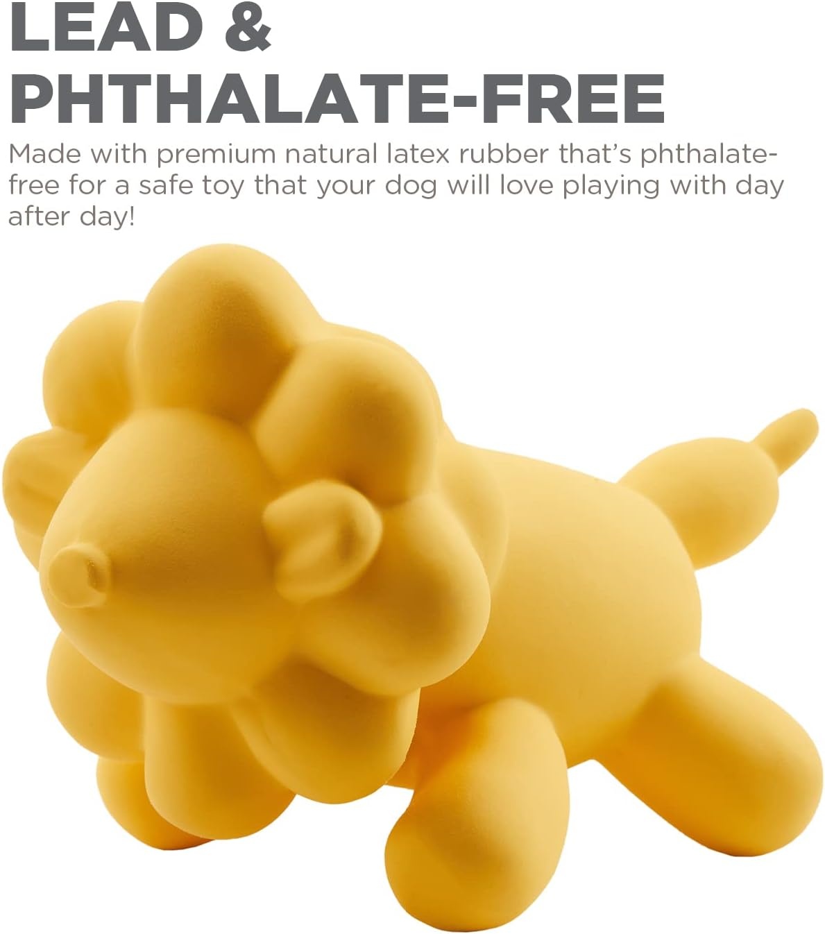 image:imageOutward Hound by Charming Pet Latex Rubber Balloon Squeaky Dog Toy Blue LargeYellow