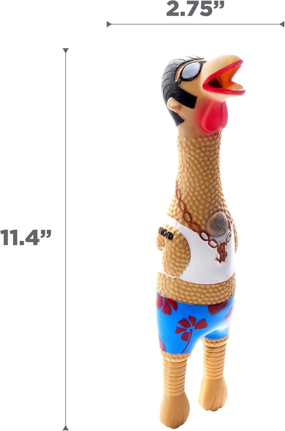 image:imageOutward Hound by Charming Pet Squawkers Earl Latex Squeaky Rubber Chicken Dog Toy Funny Interactive Holiday Toy for Dogs Large SizeEarl