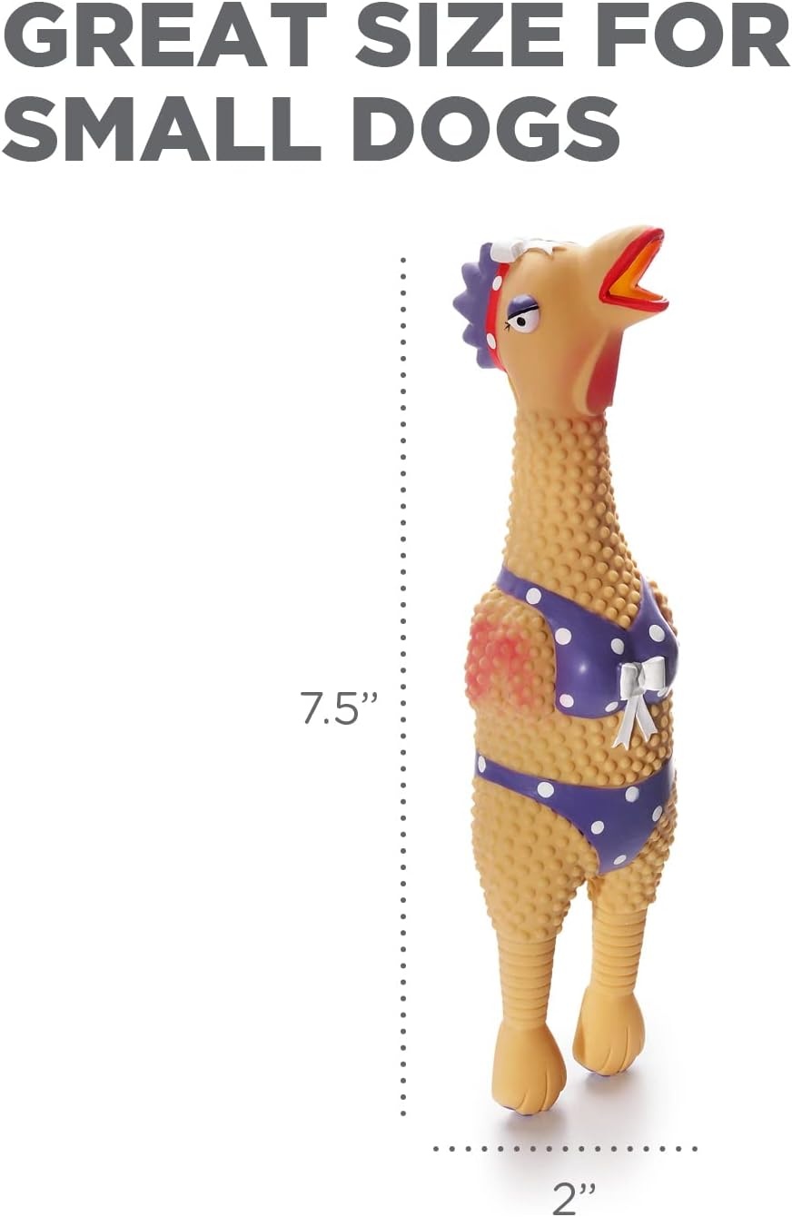 image:imageOutward Hound by Charming Pet Squawkers Earl Latex Squeaky Rubber Chicken Dog Toy Funny Interactive Holiday Toy for Dogs Large SizeHenrietta