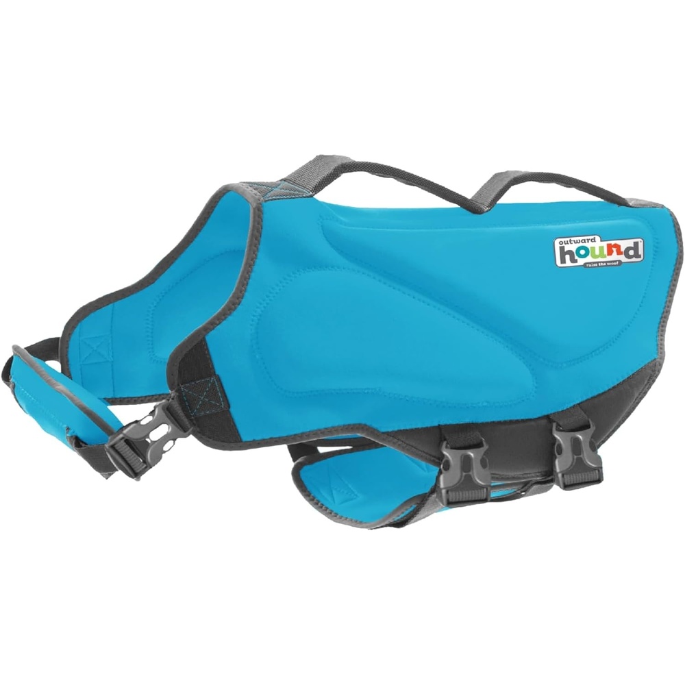 image:imageOutward Hound Dawson Swim Dog Life Jacket HighPerformance Neoprene Dog Life Vest for Swimming Boating and Water Safety Medium BlueBlue