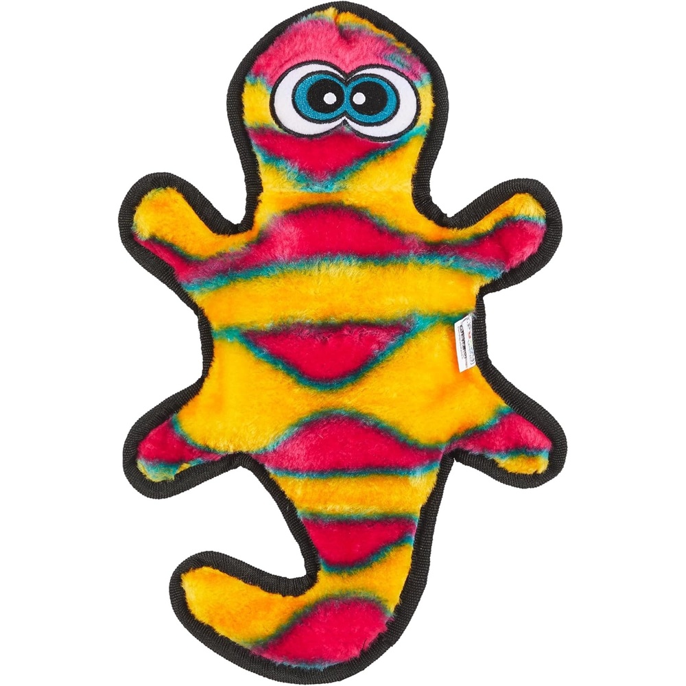 image:imageOutward Hound Durablez Gecko Squeaky Plush Dog Toy No Stuffing for Less Mess Interactive amp Tough 4 Jumbo Squeakers Puppies amp Dogs Large 175Orange Gecko