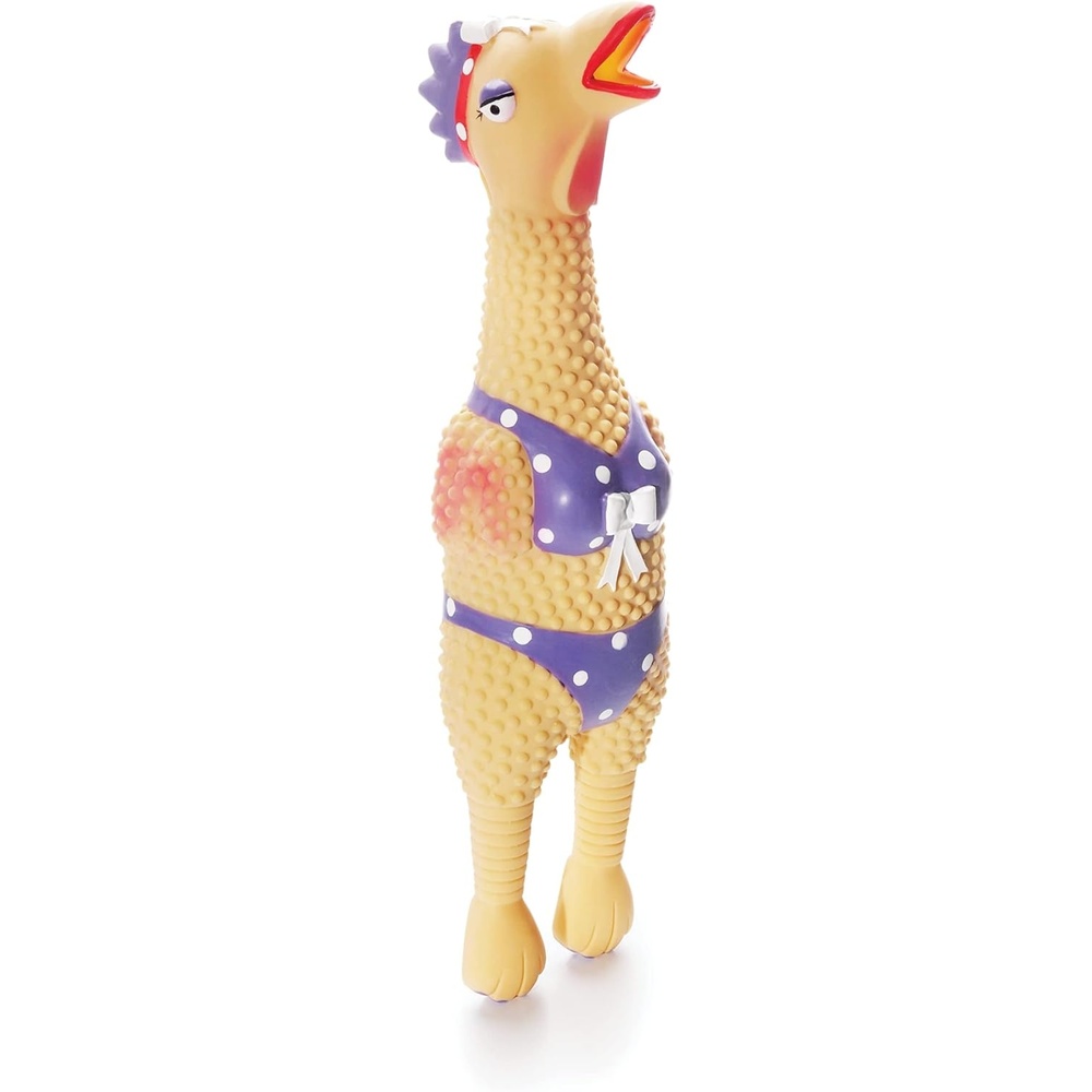 image:imageOutward Hound by Charming Pet Squawkers Earl Latex Squeaky Rubber Chicken Dog Toy Funny Interactive Holiday Toy for Dogs Large SizeHenrietta