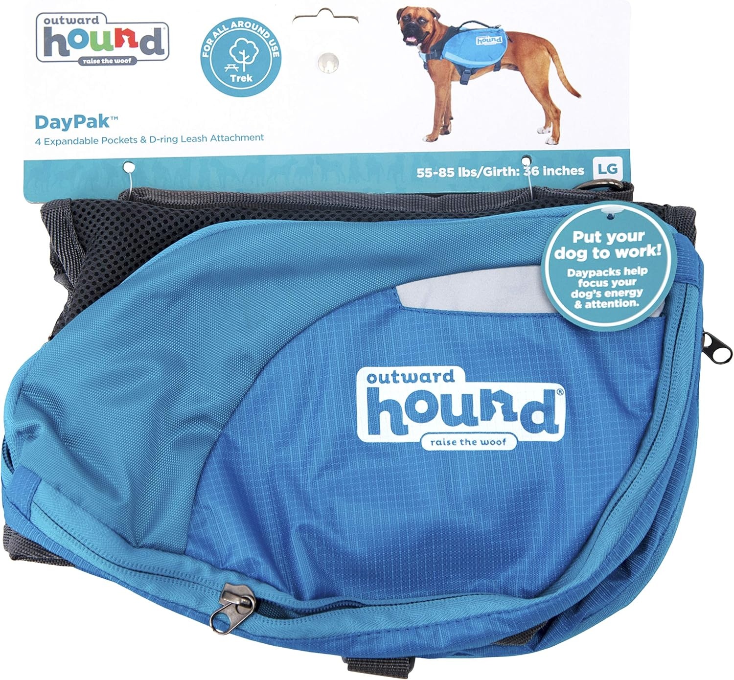image:imageOutward Hound DayPak Blue Dog Saddleback Backpack LargeBlue