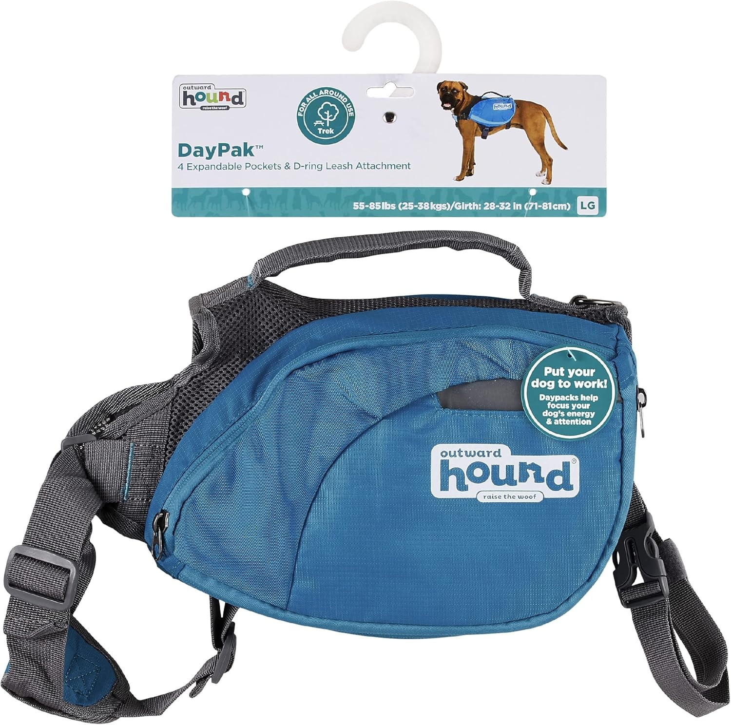 image:imageOutward Hound DayPak Blue Dog Saddleback Backpack LargeBlue