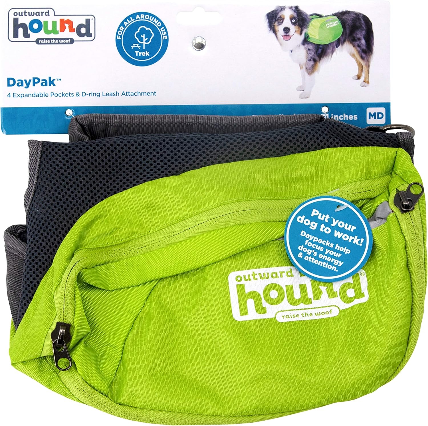 image:imageOutward Hound DayPak Green Dog Saddleback Backpack LargeGreen