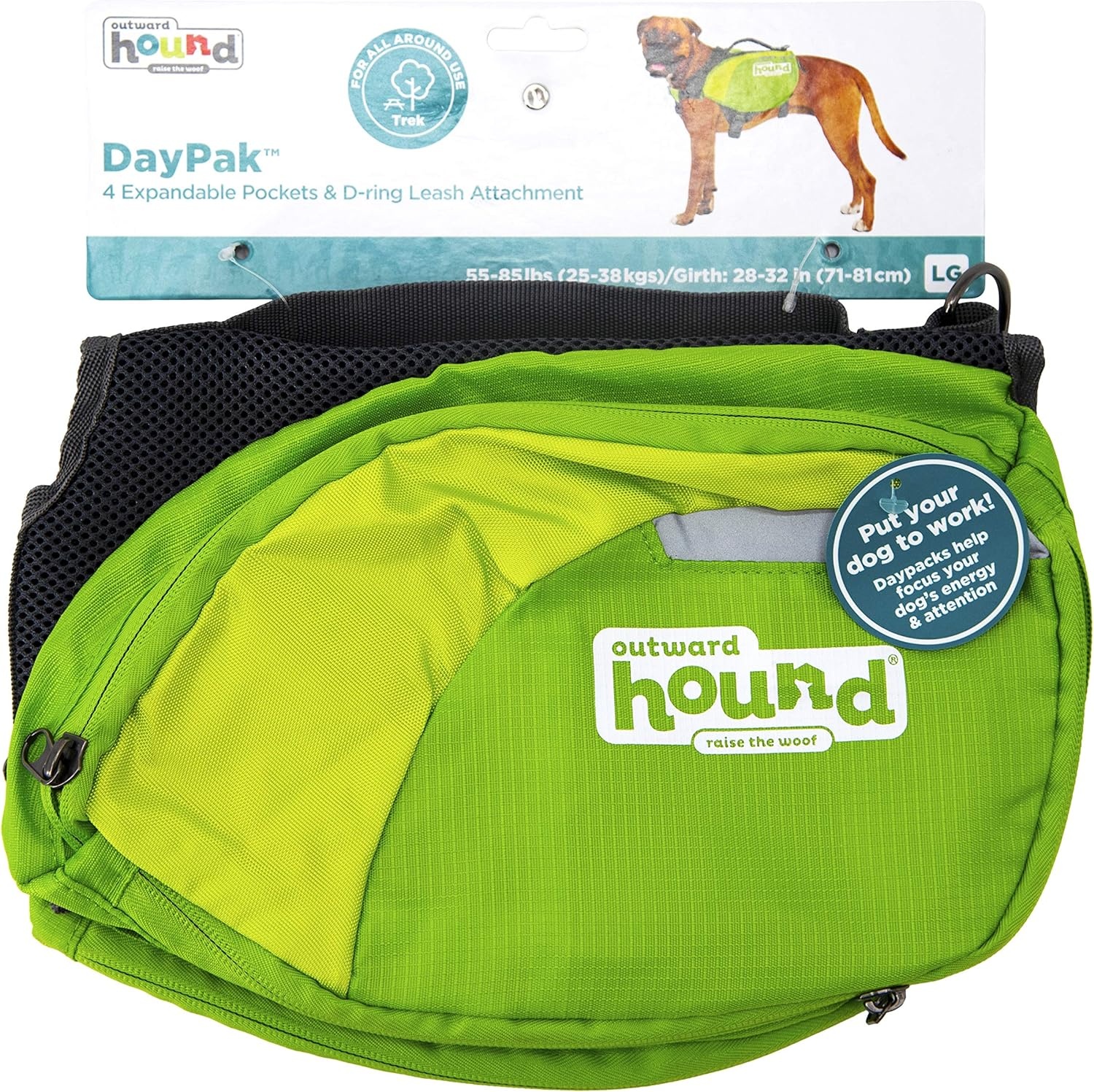 image:imageOutward Hound DayPak Green Dog Saddleback Backpack LargeGreen