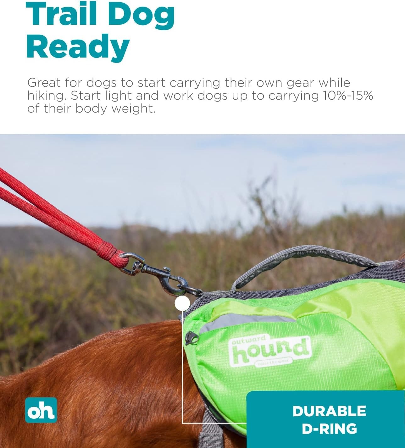 image:imageOutward Hound DayPak Green Dog Saddleback Backpack LargeGreen