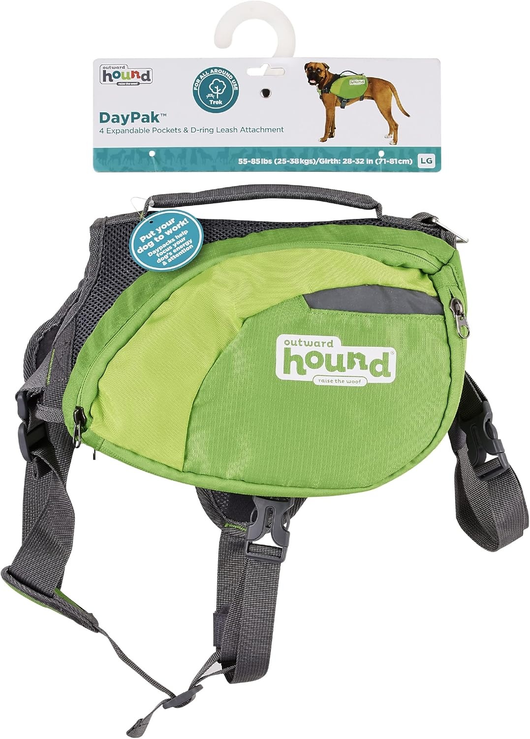 image:imageOutward Hound DayPak Green Dog Saddleback Backpack LargeGreen