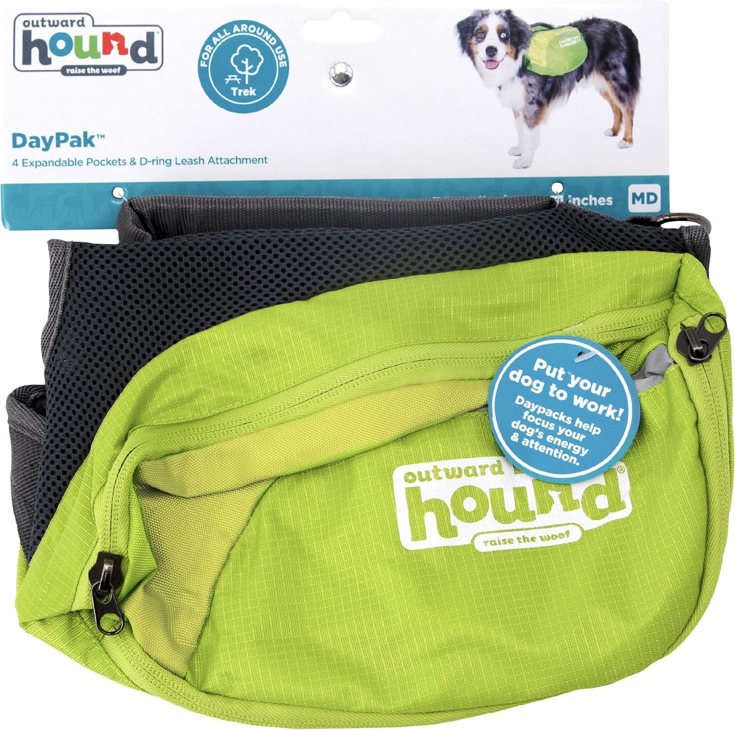 image:imageOutward Hound DayPak Green Dog Saddleback Backpack LargeGreen