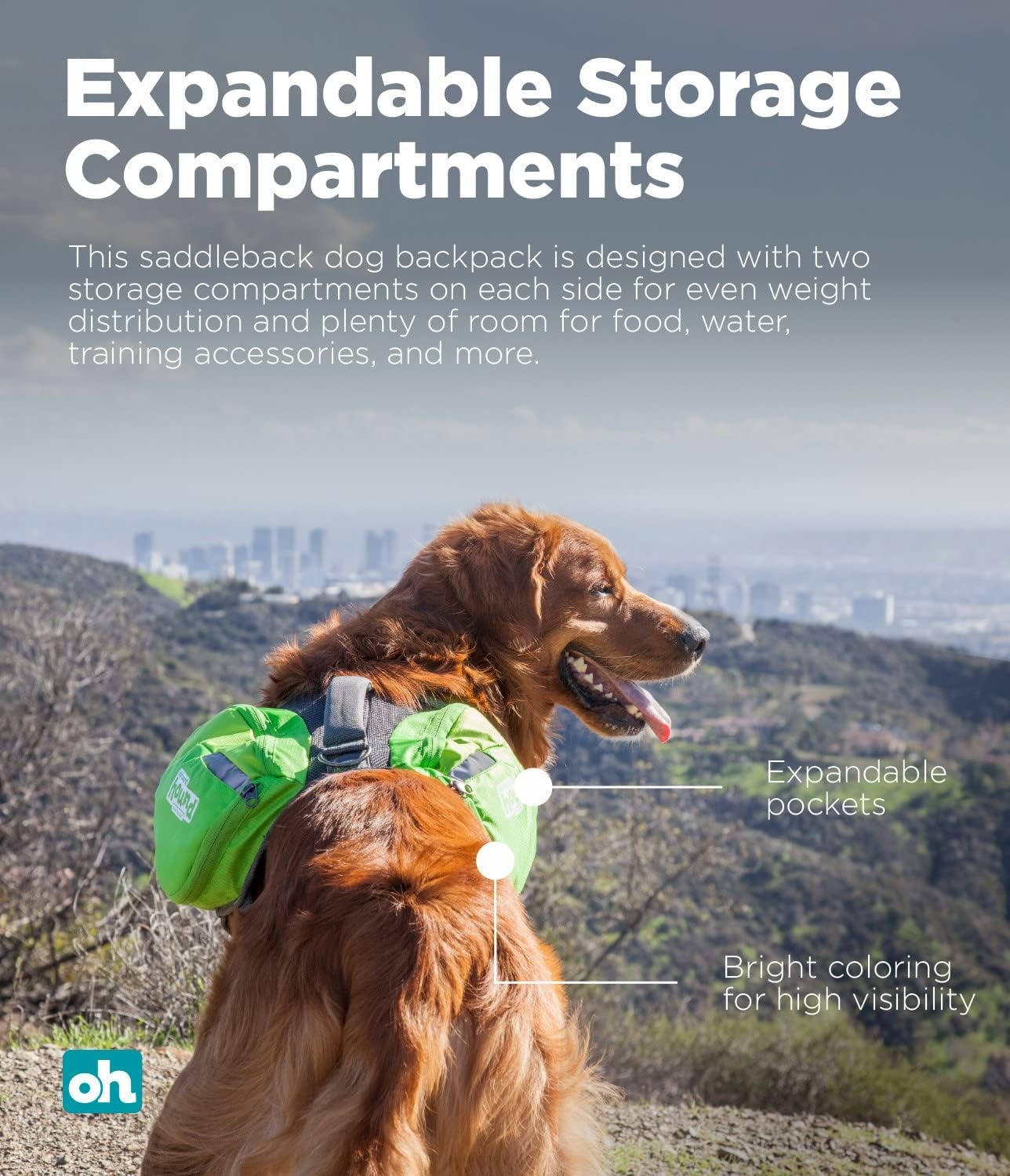 image:imageOutward Hound DayPak Green Dog Saddleback Backpack LargeGreen