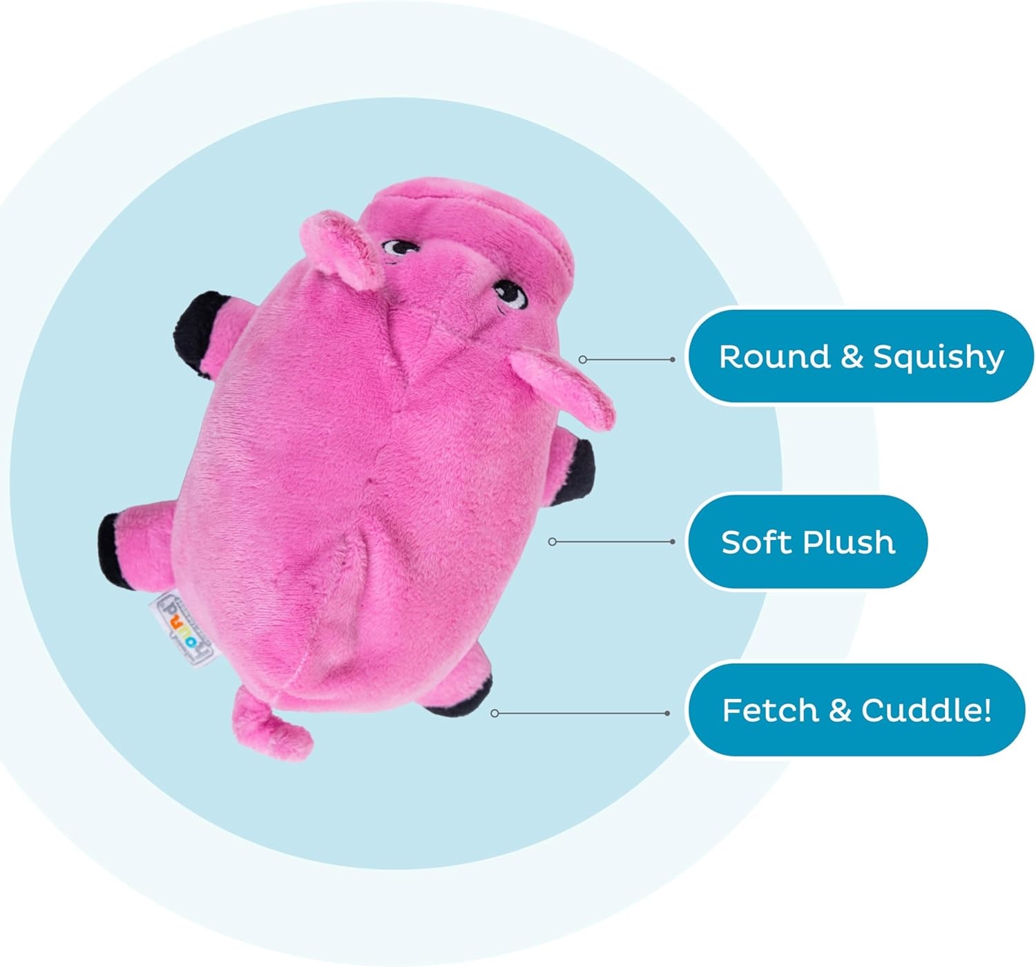 image:imageOutward Hound Fattiez Sheep Plush Squeaky Dog Toy MediumPink Pig