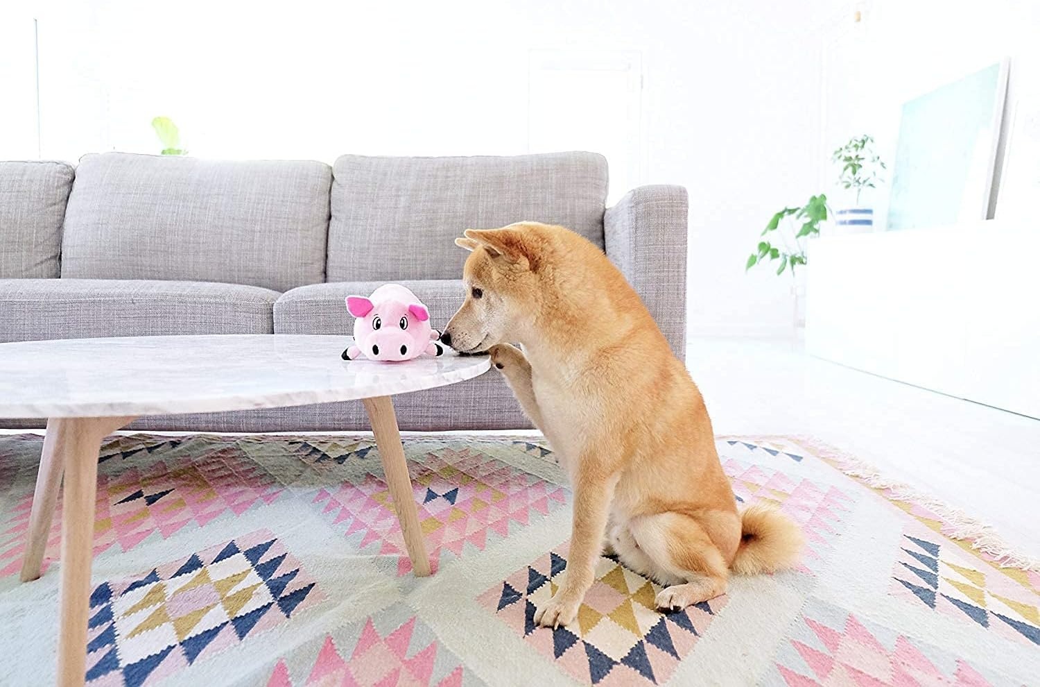 image:imageOutward Hound Fattiez Sheep Plush Squeaky Dog Toy MediumWhite Sheep
