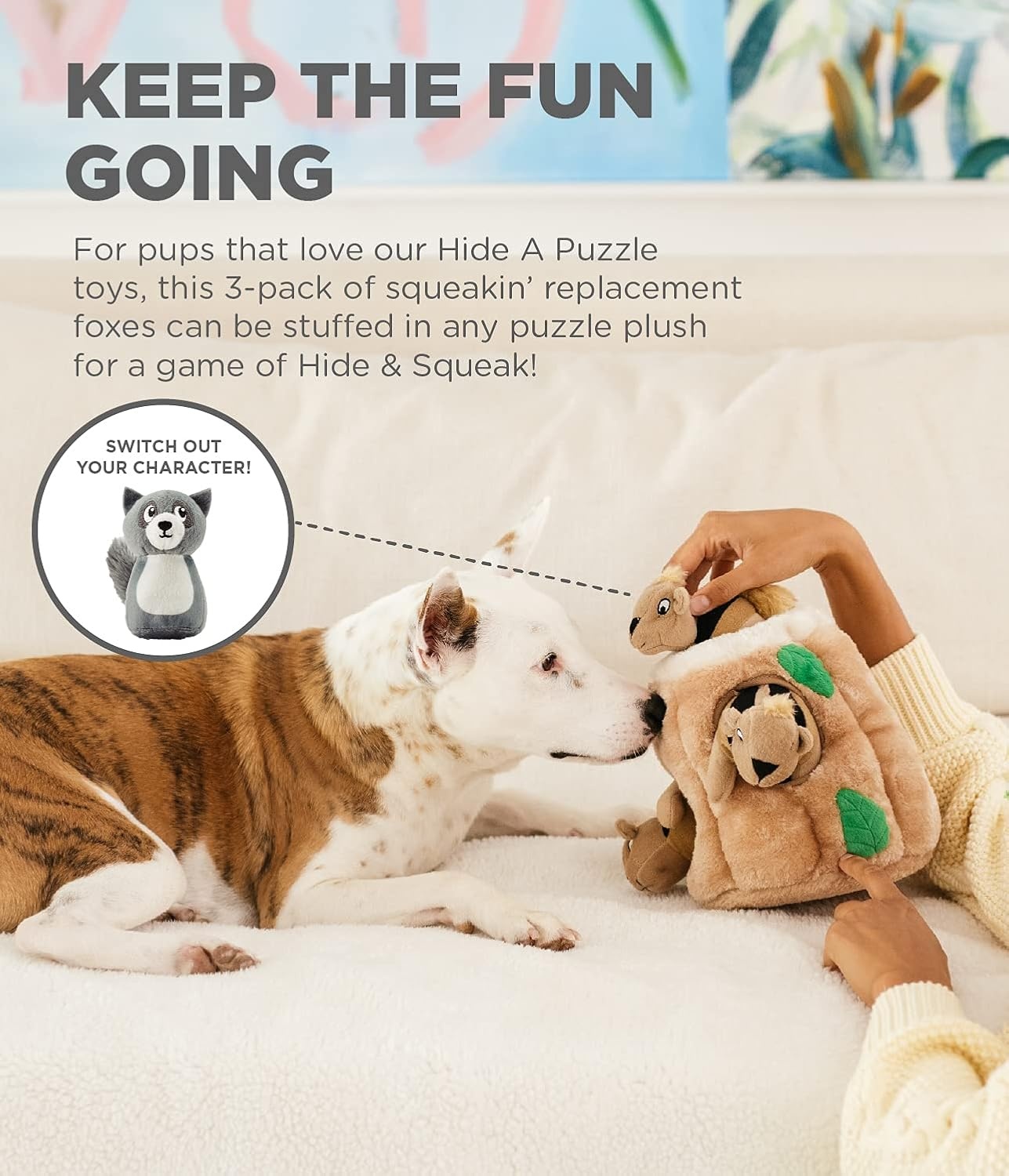 image:imageOutward Hound Hide A Llama Plush Dog Toy PuzzleRaccoon