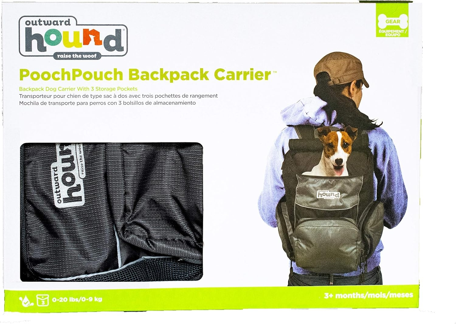 image:imageOutward Hound Poochpouch Backpack Small Dog Carrier Grey