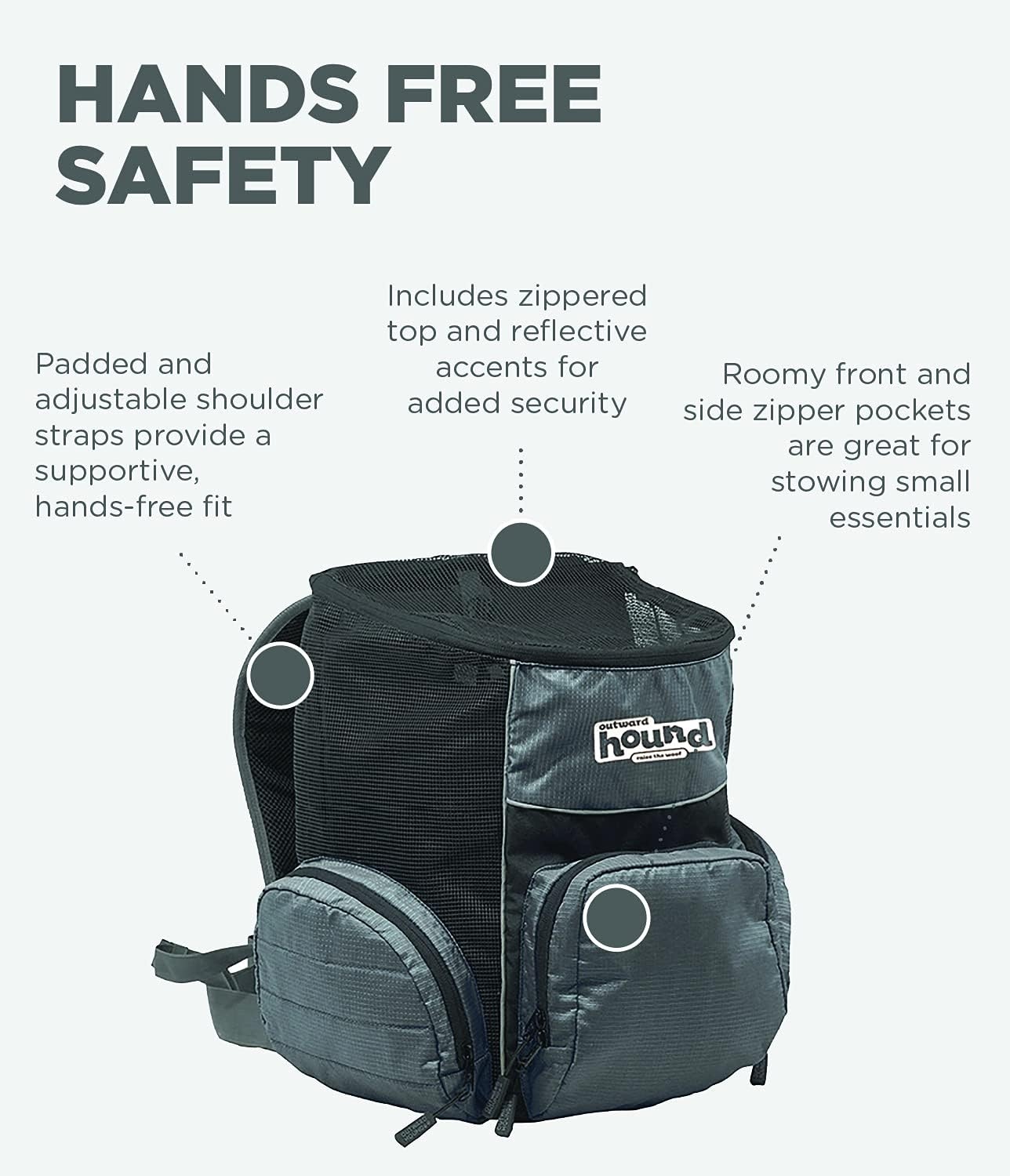 image:imageOutward Hound Poochpouch Backpack Small Dog Carrier Grey