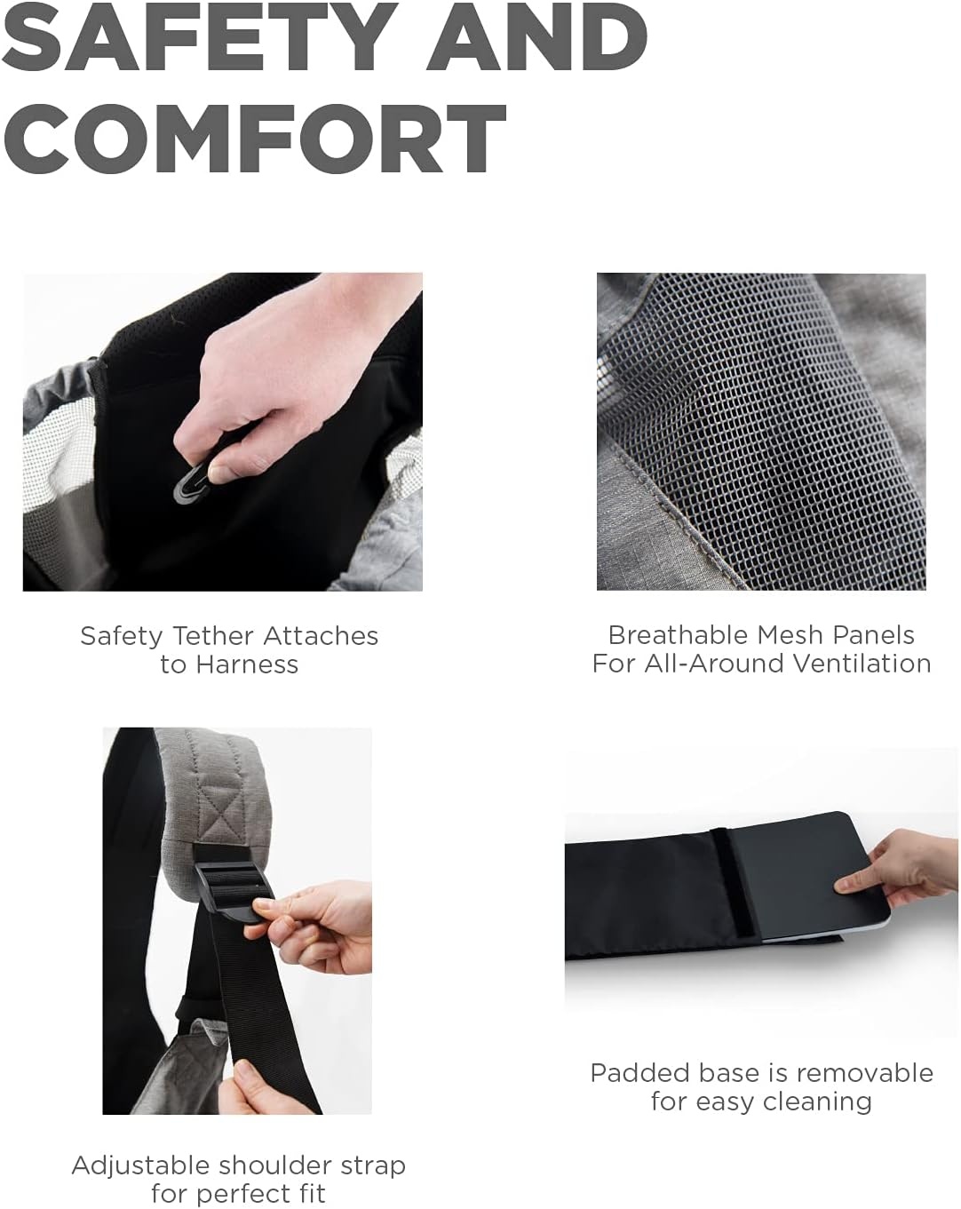 image:imageOutward Hound PupPak 2 in 1 Dog Carrier Backpack Black HandsFree Front or Back Wear Fits Pets up to 20 lbs Expandable Bottom 360 Mesh Storage Pockets Ideal for Travel Hiking CampingGrey