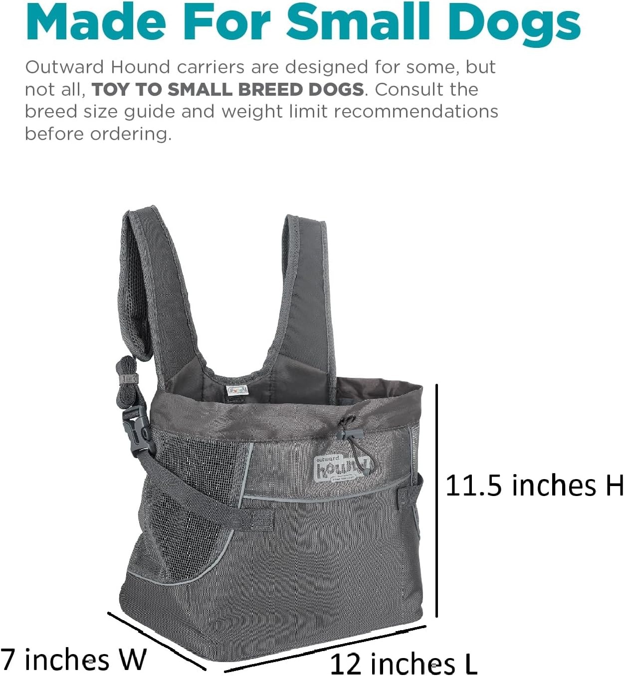 image:imageOutward Hound PupPak 2 in 1 Dog Carrier Backpack Black HandsFree Front or Back Wear Fits Pets up to 20 lbs Expandable Bottom 360 Mesh Storage Pockets Ideal for Travel Hiking CampingGrey