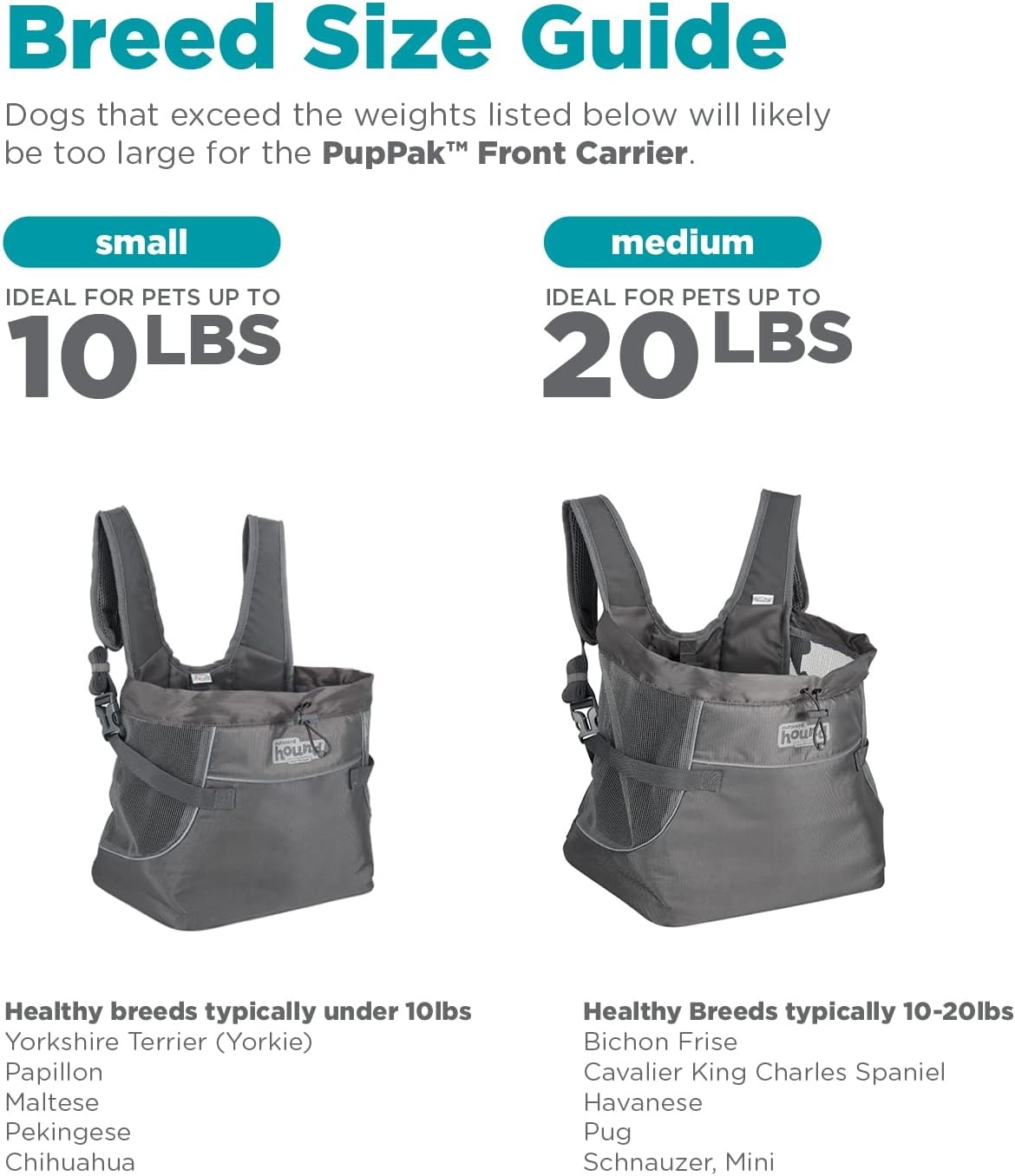 image:imageOutward Hound PupPak Dog Front Carrier Medium Grey HandsFree Hiking amp Camping Pet Backpack for Small Pets up to 20 lbs Padded Straps Breathable Mesh WaterResistant Safety ClipGrey