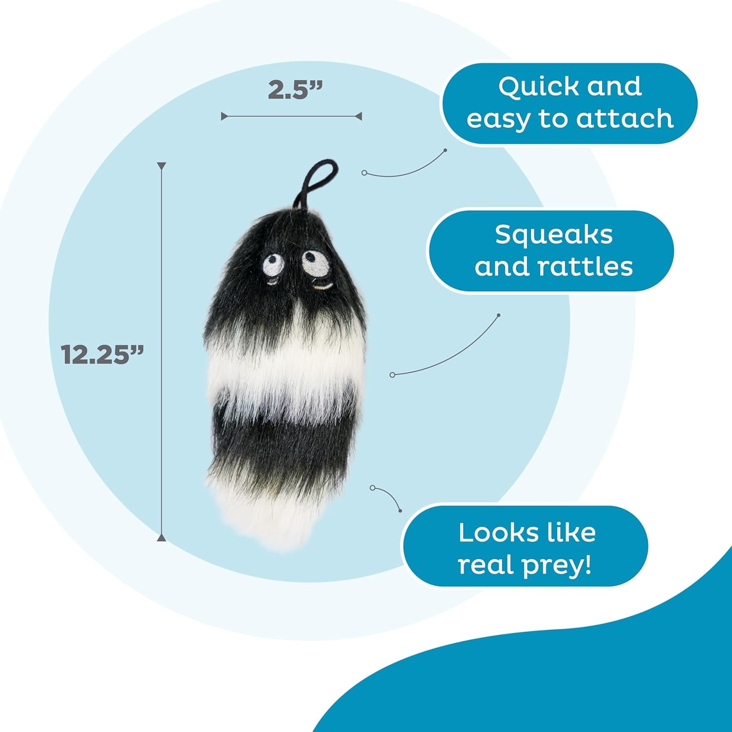 image:imageOutward Hound Tail Teaser Replacement Lure for Dog Teaser Wand BeaverBlack