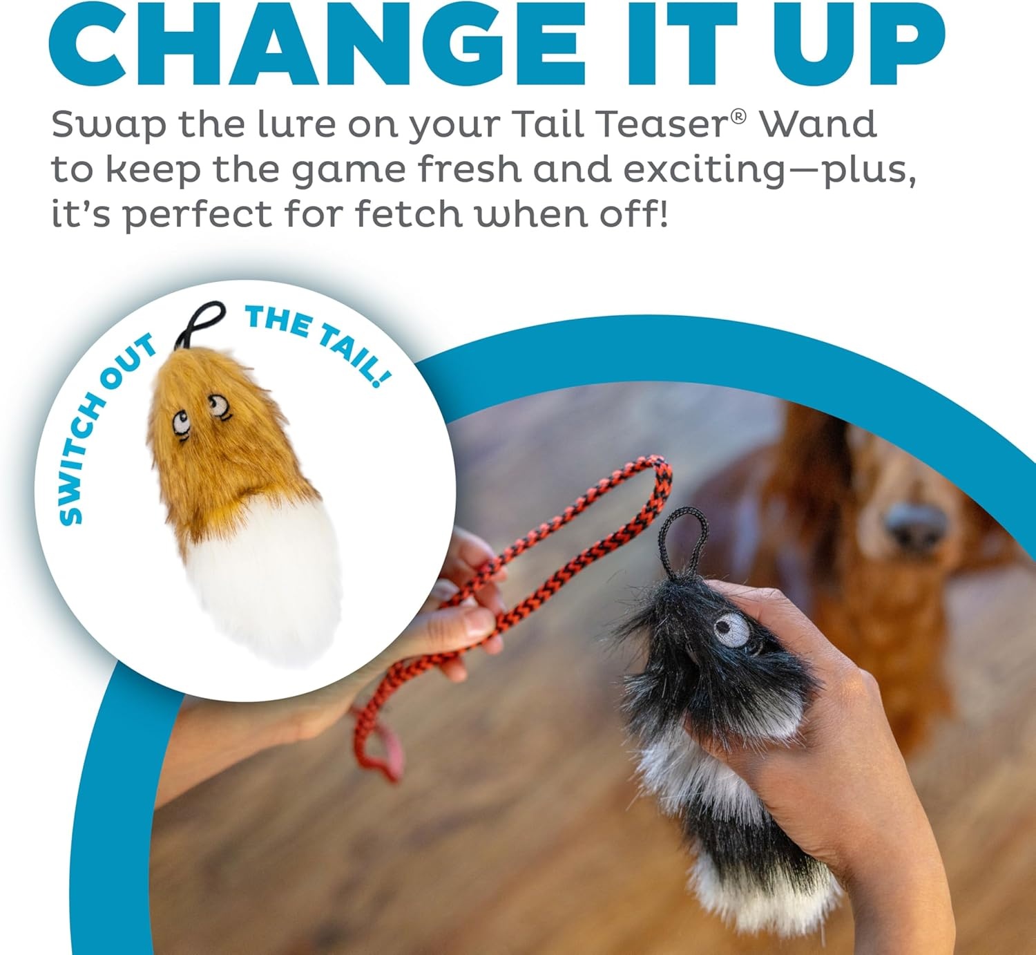 image:imageOutward Hound Tail Teaser Replacement Lure for Dog Teaser Wand BeaverBrown
