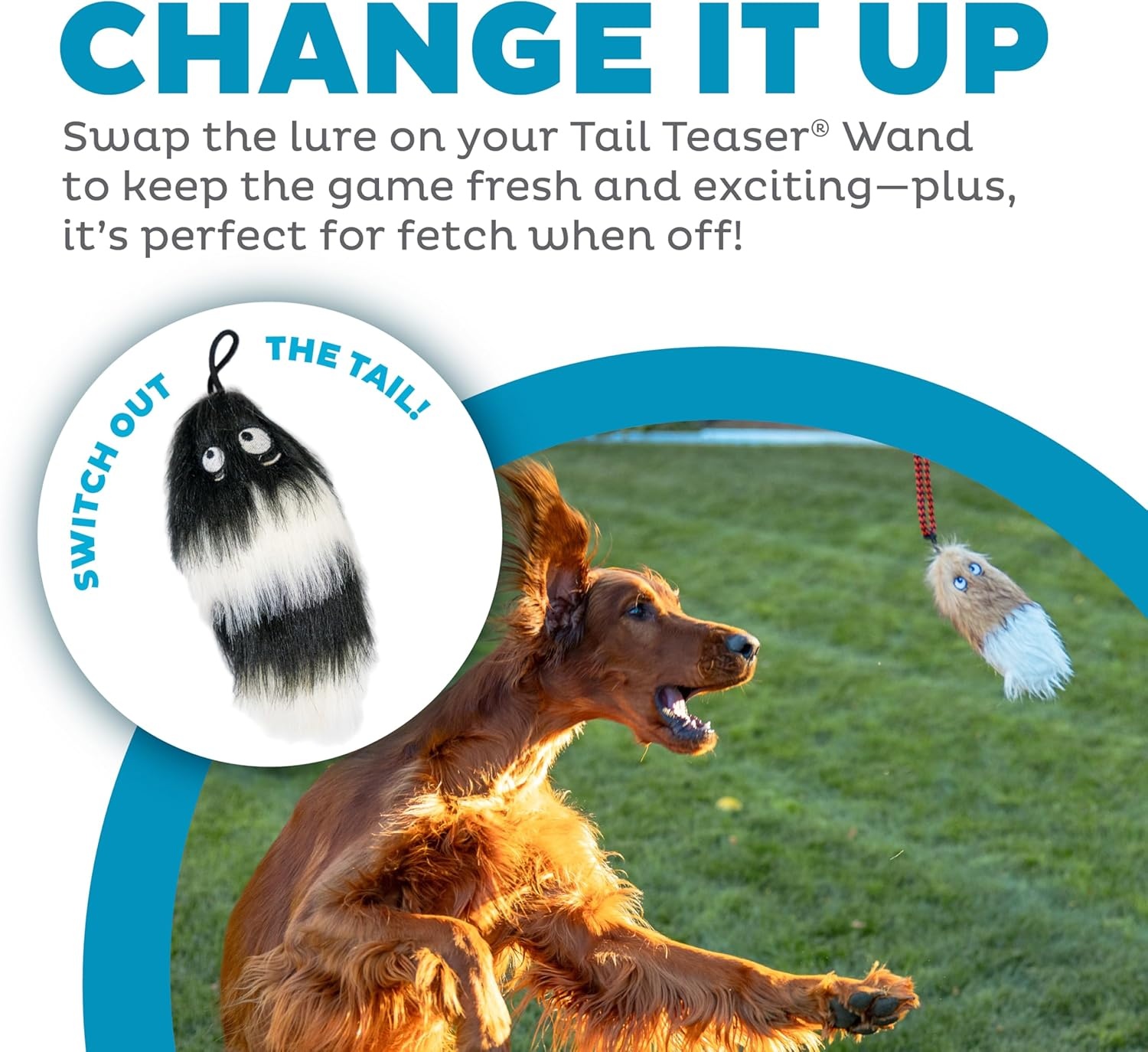 image:imageOutward Hound Tail Teaser Replacement Lure for Dog Teaser Wand BlackBlack