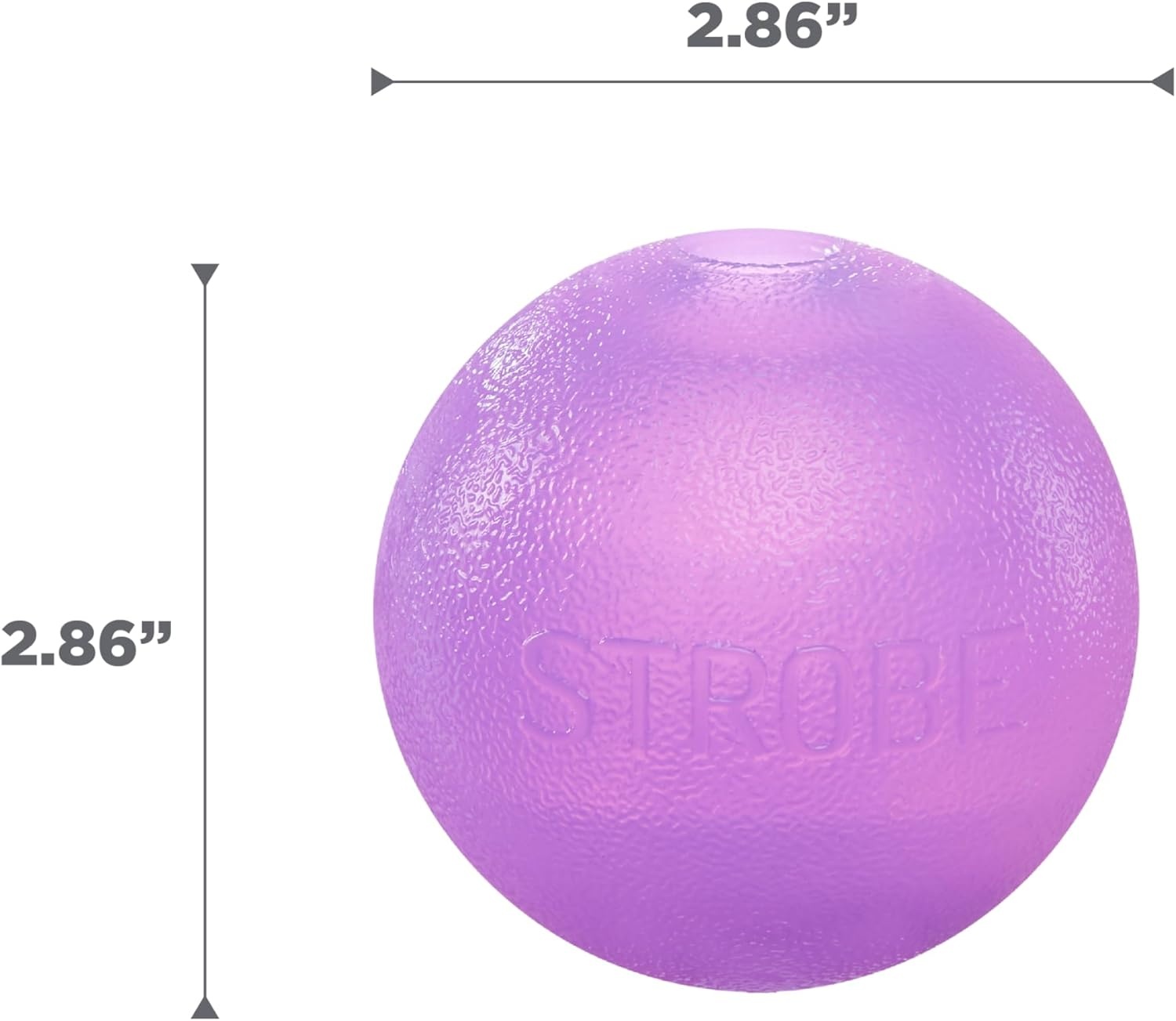 image:imageOutward Hound by Planet Dog Squeak Ball Bouncy Fetch Dog Toy OrangePurple Strobe Toy