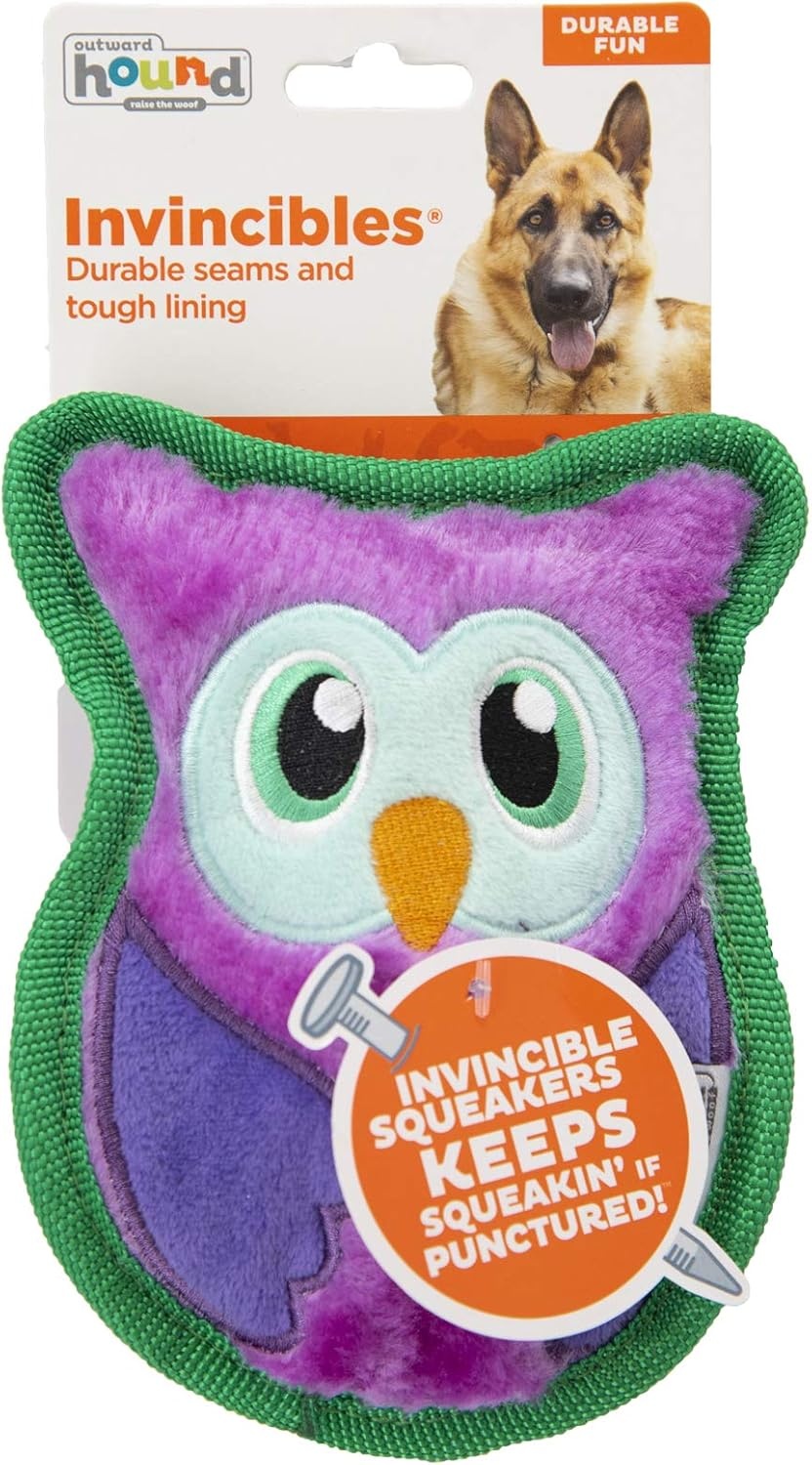 image:imageOutward Hound Durablez Minis Squeaky Plush Dog Toy No Stuffing for Less Mess Interactive amp Tough Jumbo Squeaker Puppies amp Small Dogs Fox 63Owl