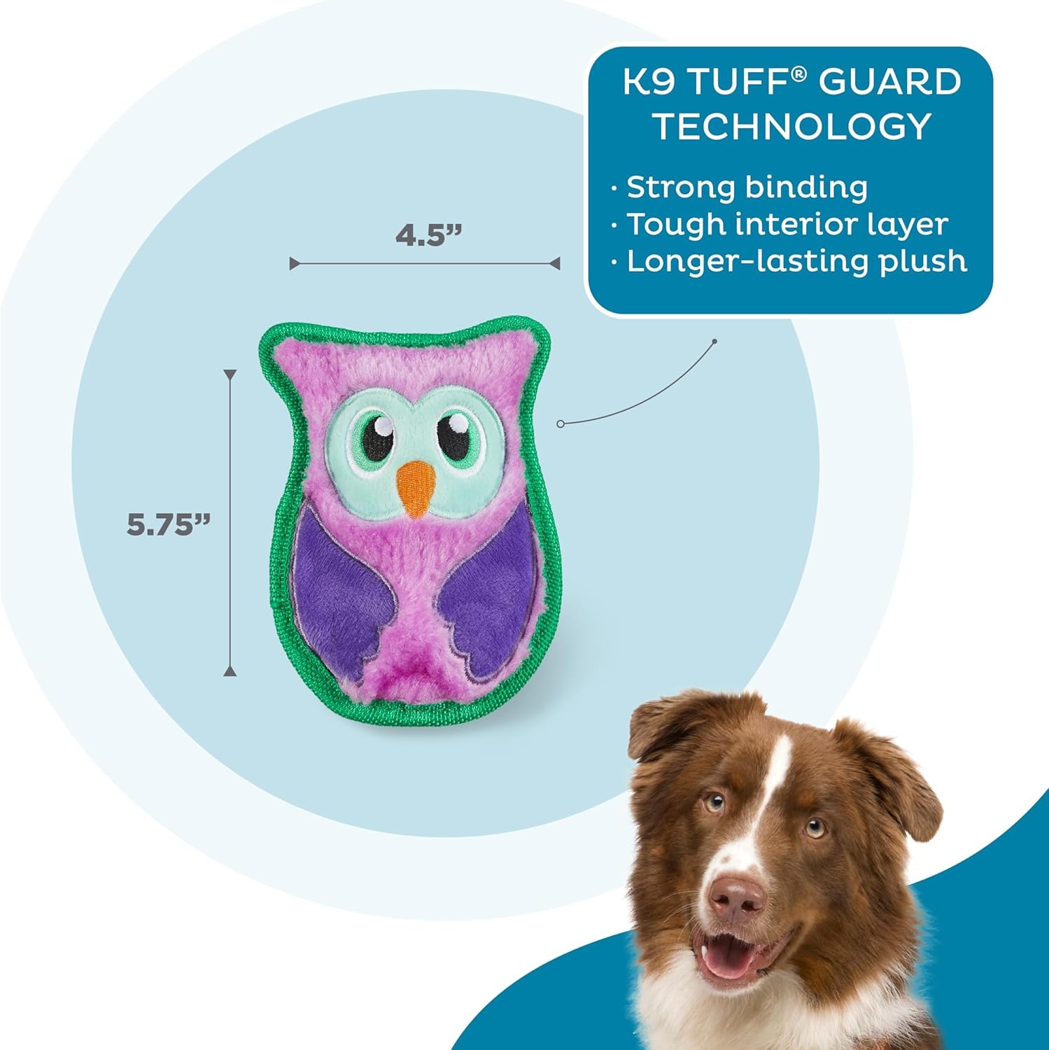 image:imageOutward Hound Durablez Minis Squeaky Plush Dog Toy No Stuffing for Less Mess Interactive amp Tough Jumbo Squeaker Puppies amp Small Dogs Fox 63Owl