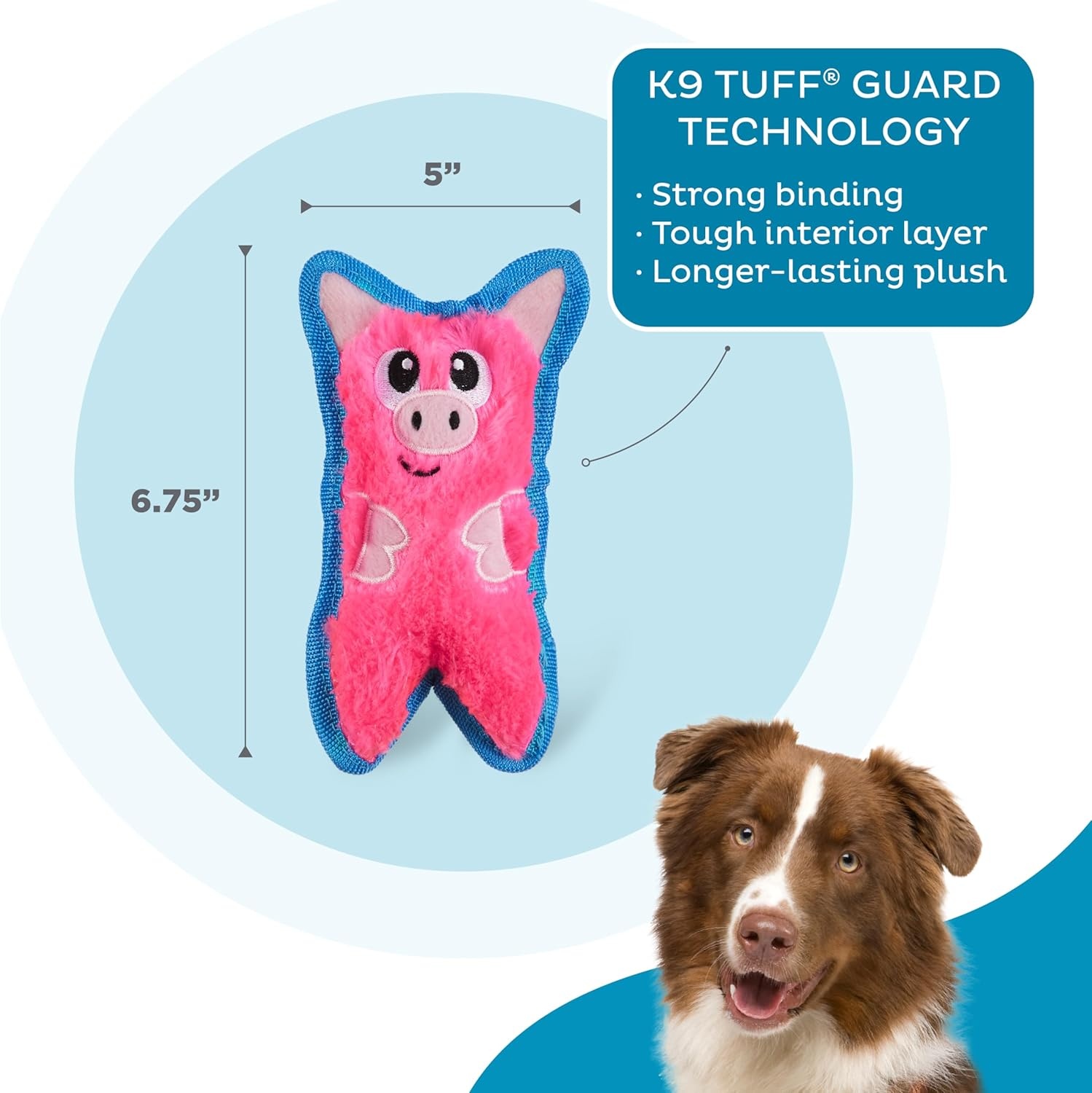 image:imageOutward Hound Durablez Minis Squeaky Plush Dog Toy No Stuffing for Less Mess Interactive amp Tough Jumbo Squeaker Puppies amp Small Dogs Fox 63Pig