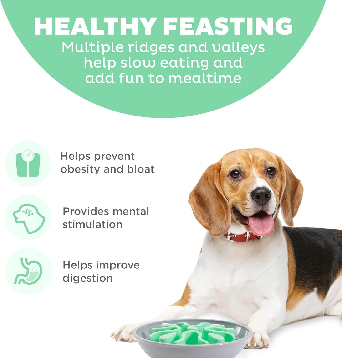 image:imageOutward Hound Fun Feeder Wobble SloBowl Slow Feeder Dog Bowl OneSize MintMint