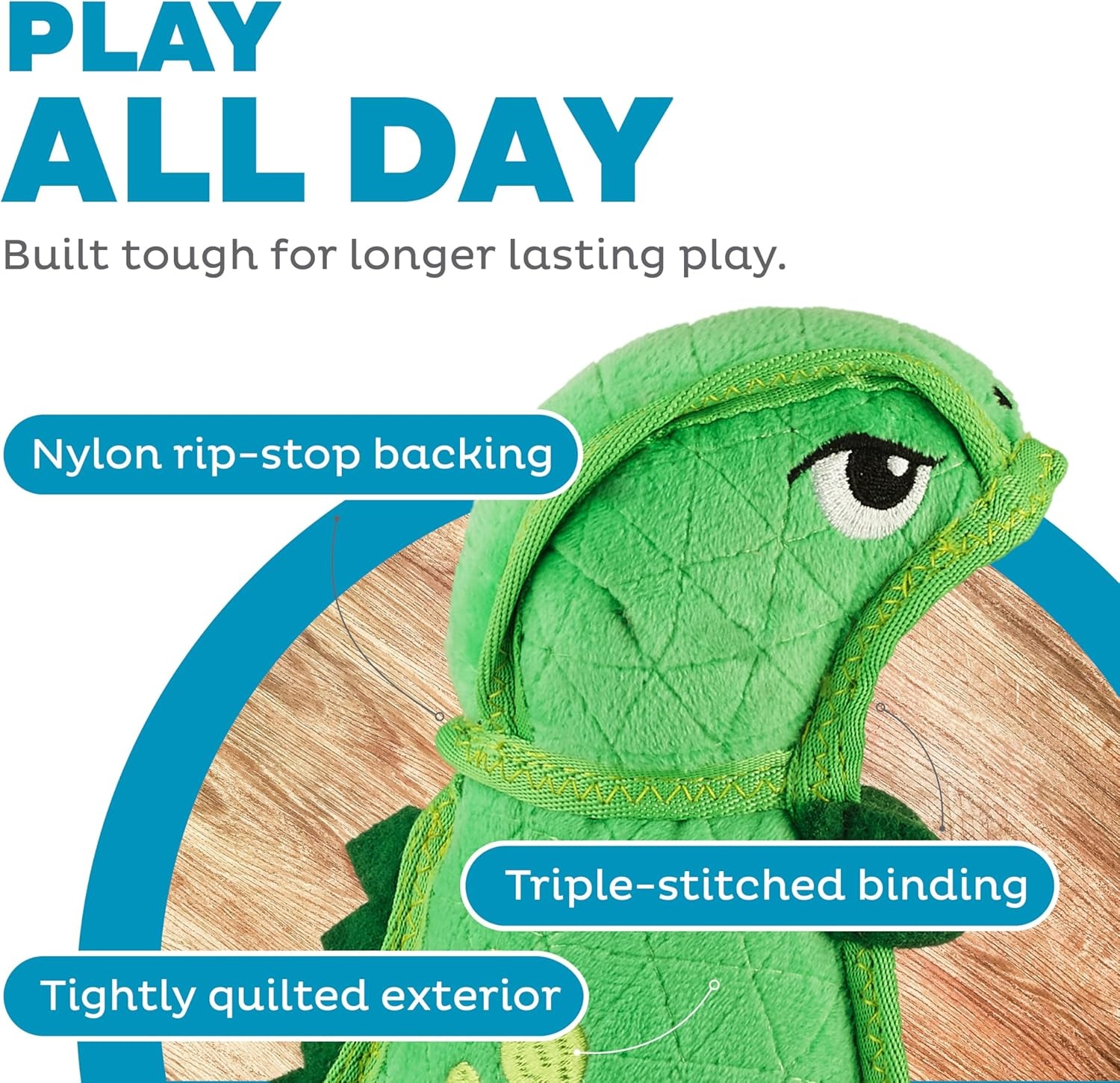 image:imageOutward Hound Xtreme Seamz Alligator Squeaky Dog Toy Reinforced Dense Stuffing Plush ToyDino