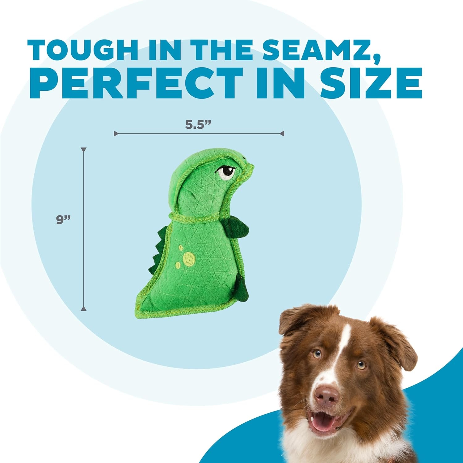 image:imageOutward Hound Xtreme Seamz Alligator Squeaky Dog Toy Reinforced Dense Stuffing Plush ToyDino