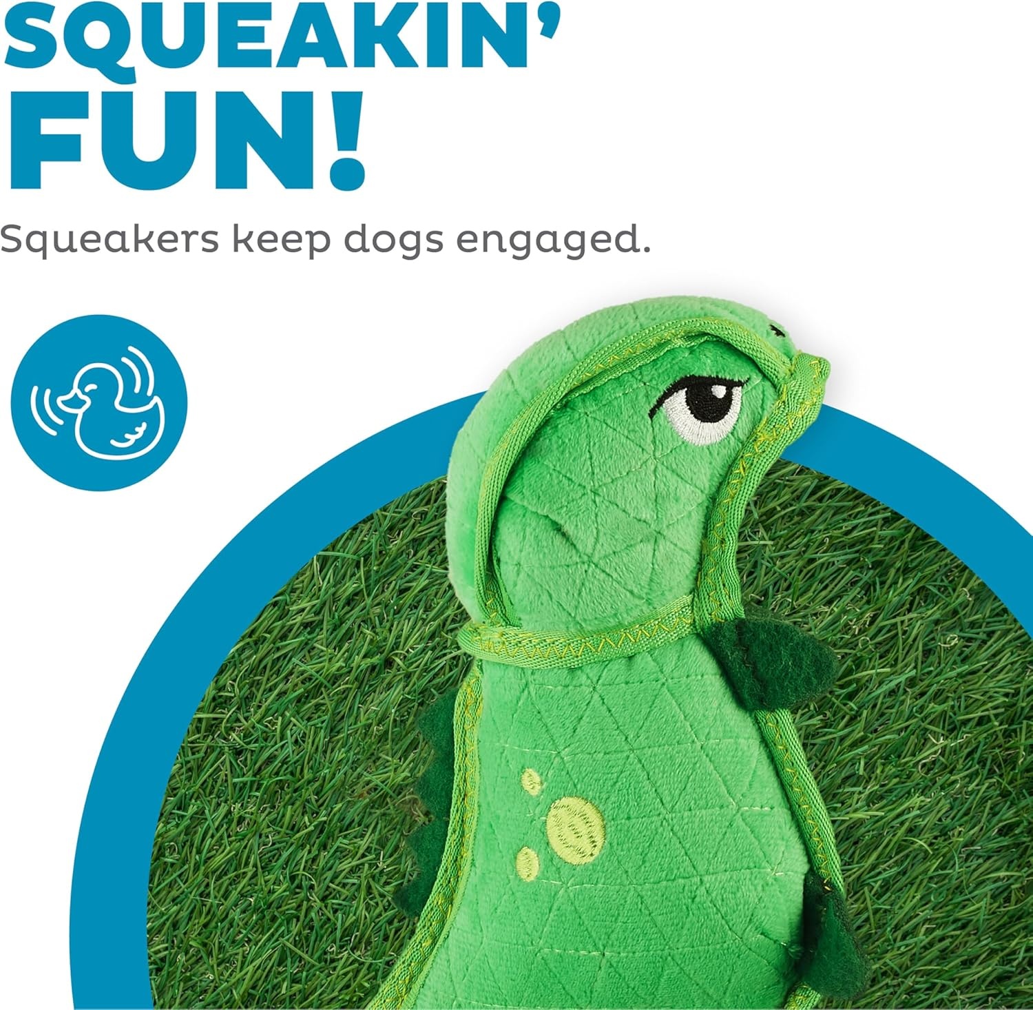 image:imageOutward Hound Xtreme Seamz Alligator Squeaky Dog Toy Reinforced Dense Stuffing Plush ToyDino