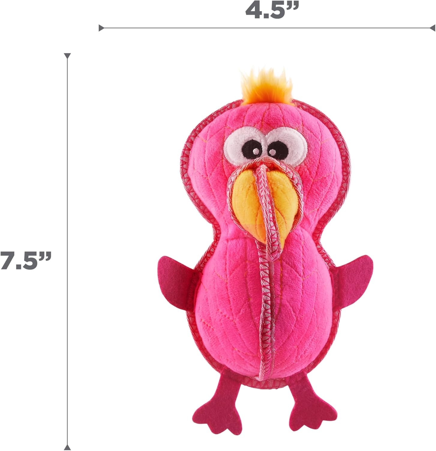 image:imageOutward Hound Xtreme Seamz Alligator Squeaky Dog Toy Reinforced Dense Stuffing Plush ToyFlamingo