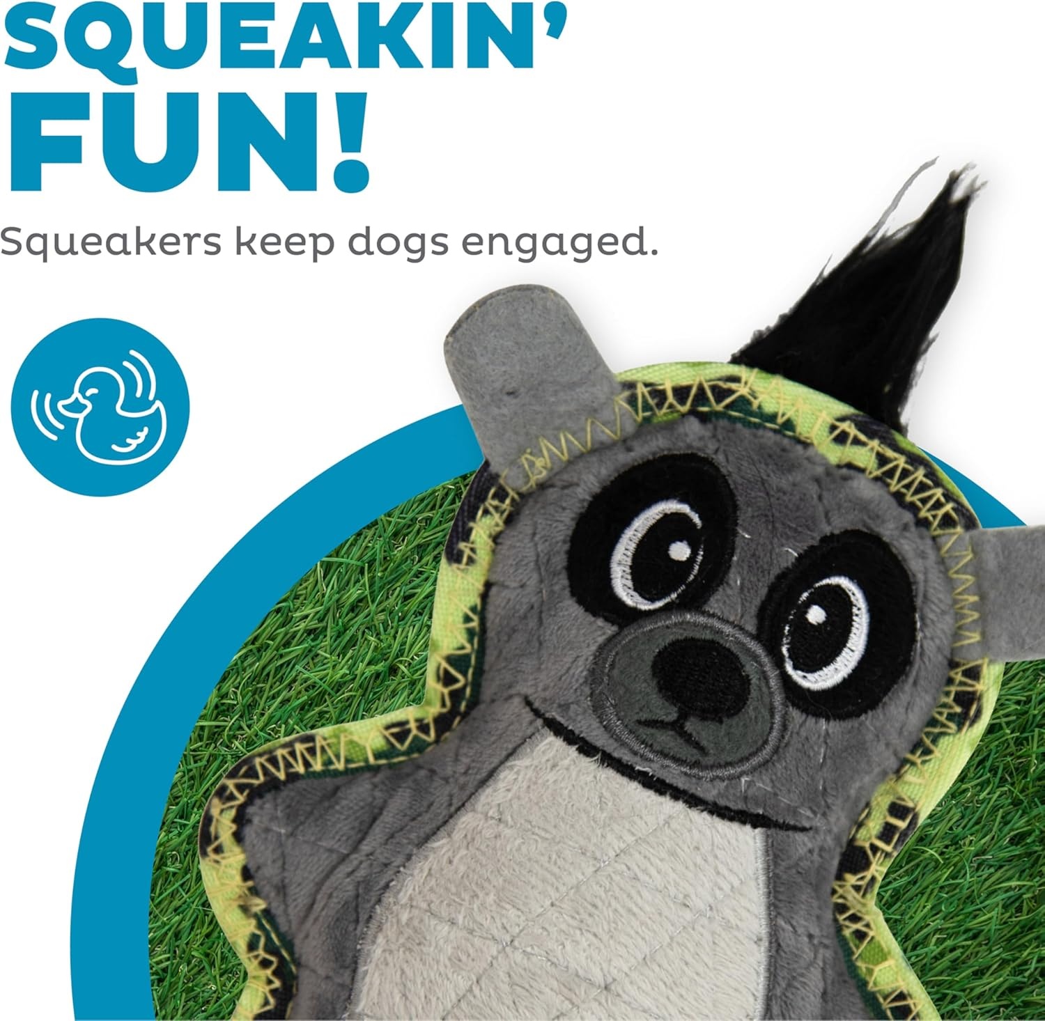 image:imageOutward Hound Xtreme Seamz Alligator Squeaky Dog Toy Reinforced Dense Stuffing Plush ToyLemur