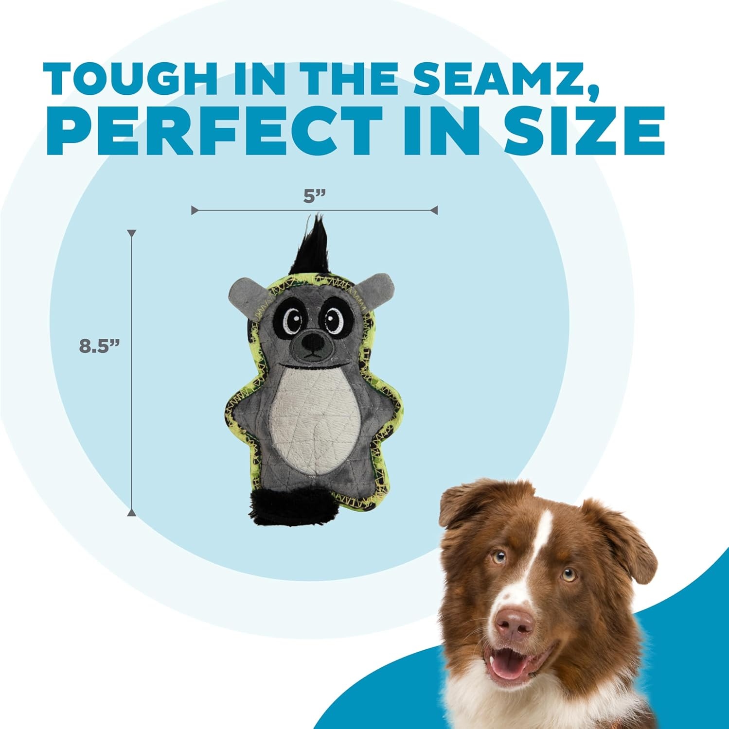 image:imageOutward Hound Xtreme Seamz Alligator Squeaky Dog Toy Reinforced Dense Stuffing Plush ToyLemur