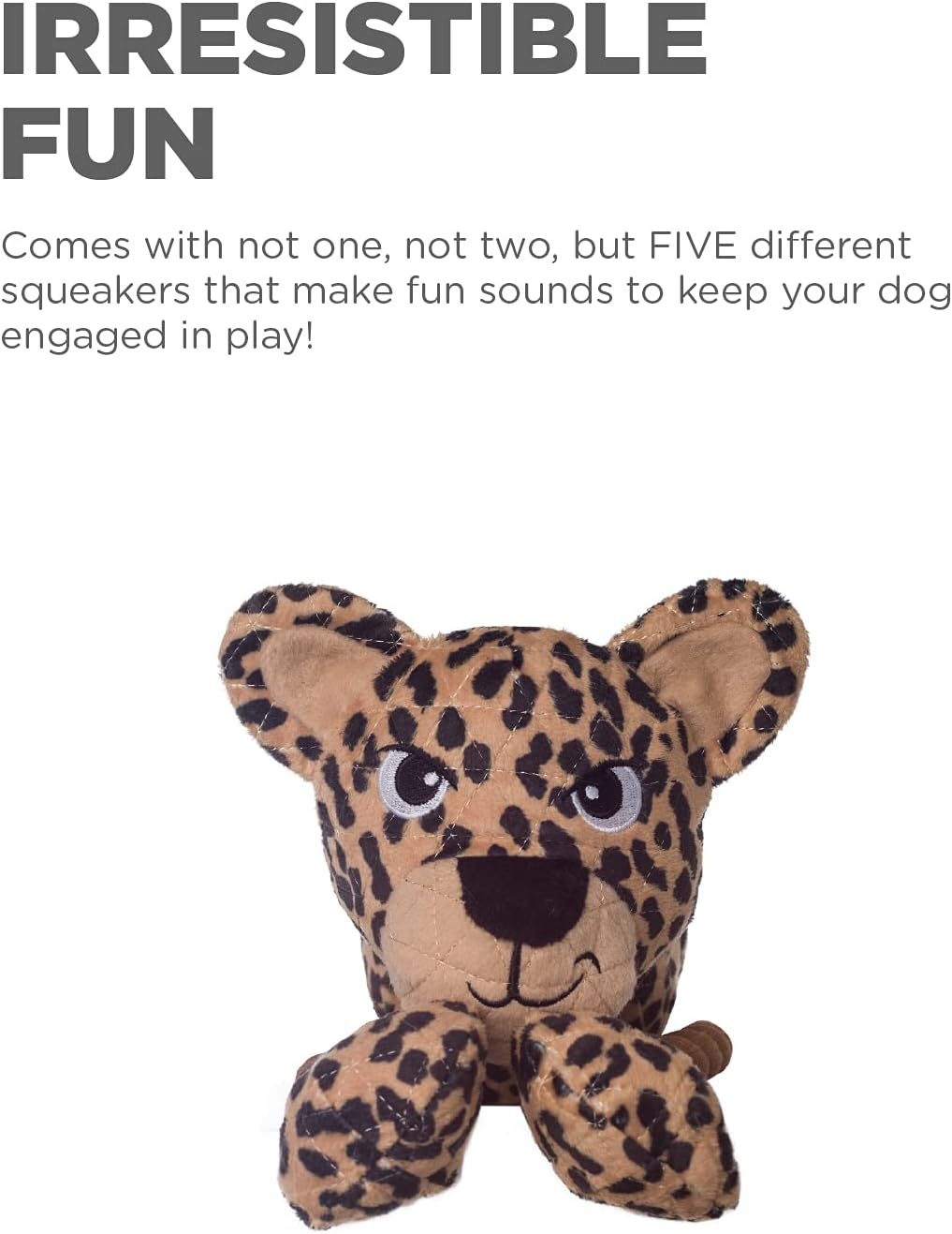 image:imageOutward Hound Xtreme Seamz Alligator Squeaky Dog Toy Reinforced Dense Stuffing Plush ToyLeopard Tuggy