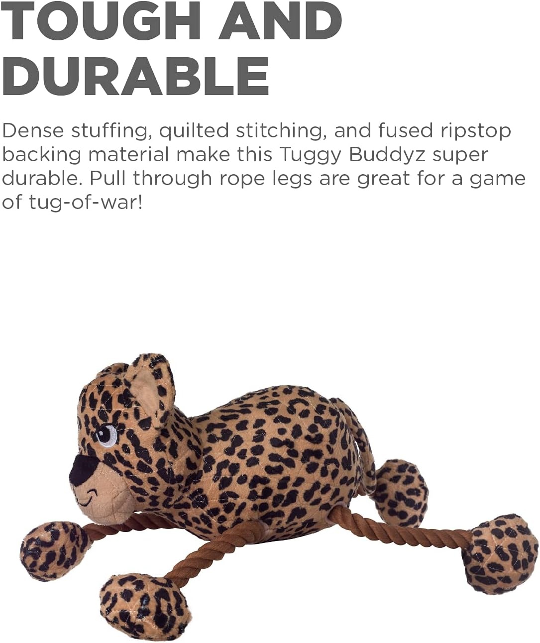 image:imageOutward Hound Xtreme Seamz Alligator Squeaky Dog Toy Reinforced Dense Stuffing Plush ToyLeopard Tuggy